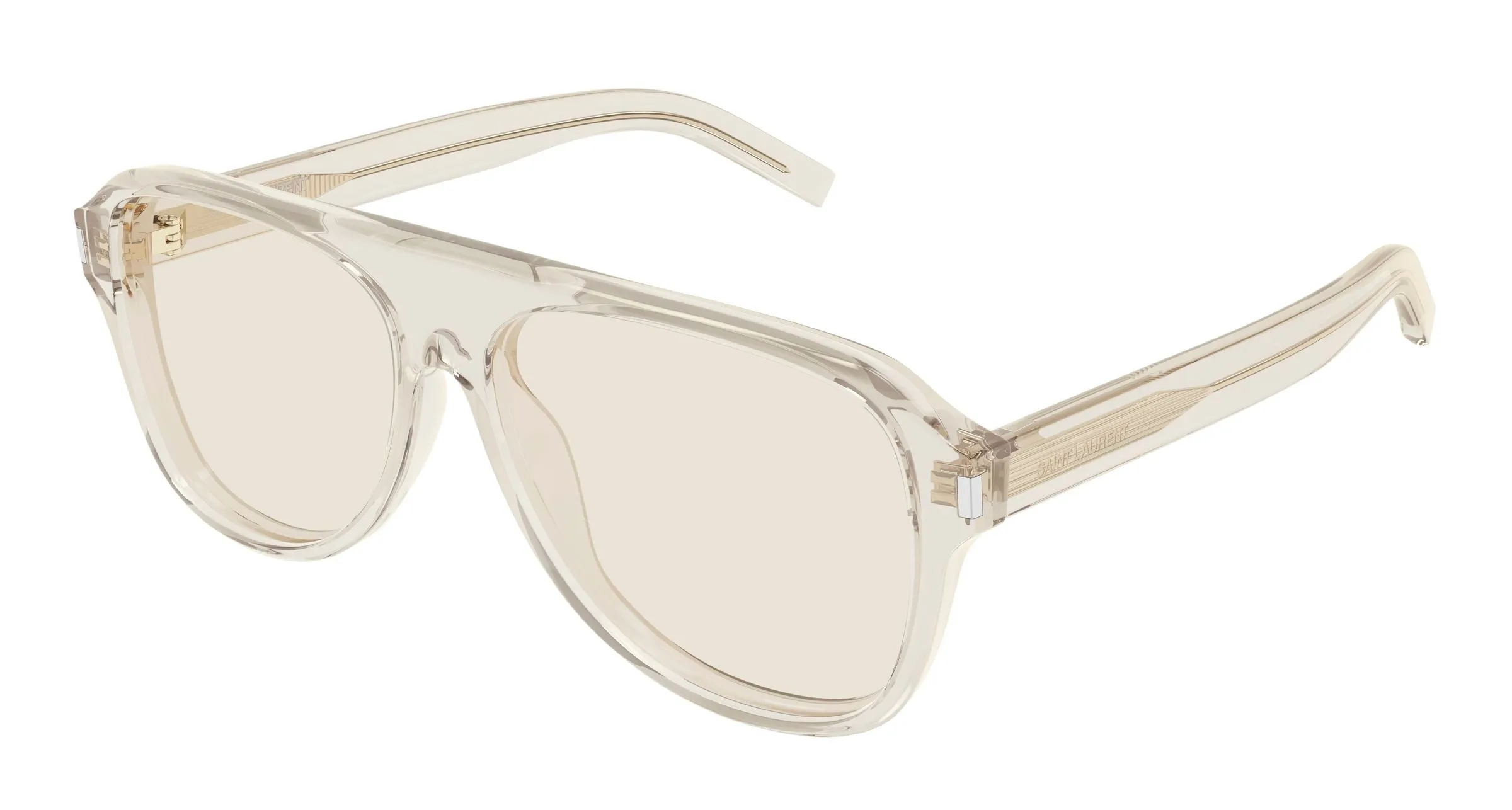 SAINT LAURENT SL 970 005 Occhiali da sole Acetato Beige Giallo Pilot - immagine 1