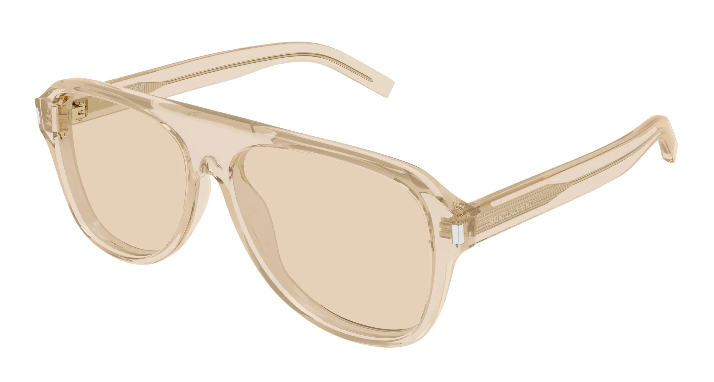 SAINT LAURENT SL 970 004 Occhiali da sole Acetato Rosa Marrone Pilot - immagine 1