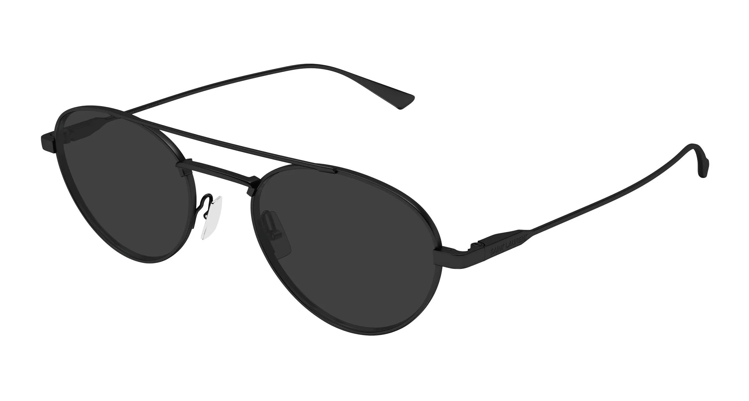 SAINT LAURENT SL 97 001 Occhiali da sole Metallo Nero Nero Rotonda - immagine 1
