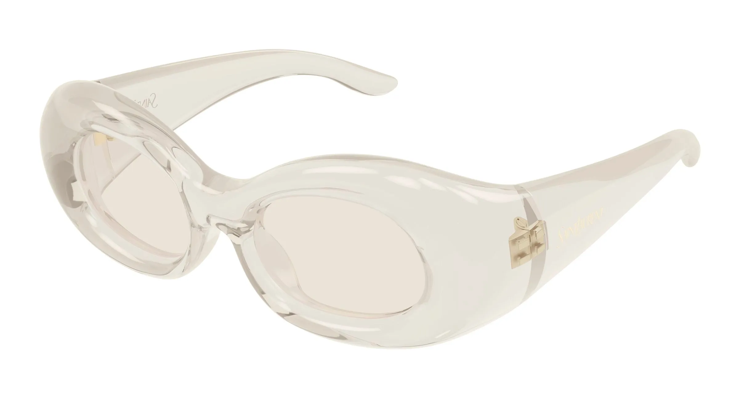 SAINT LAURENT SL 968 003 Occhiali da sole Bio-iniettato Beige Giallo Rotonda - immagine 1
