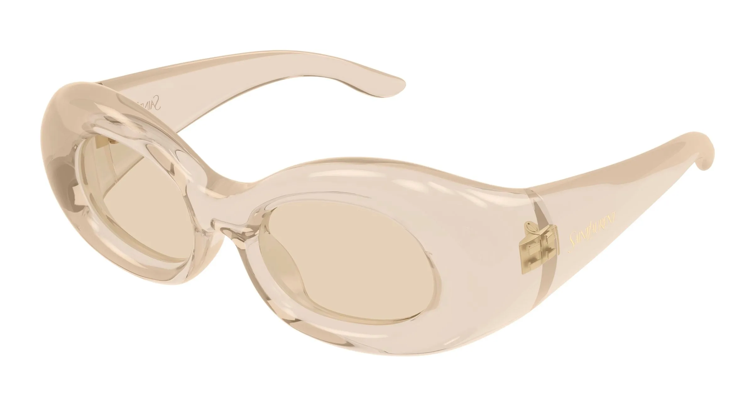 SAINT LAURENT SL 968 002 Occhiali da sole Bio-iniettato Giallo Marrone Rotonda - immagine 1