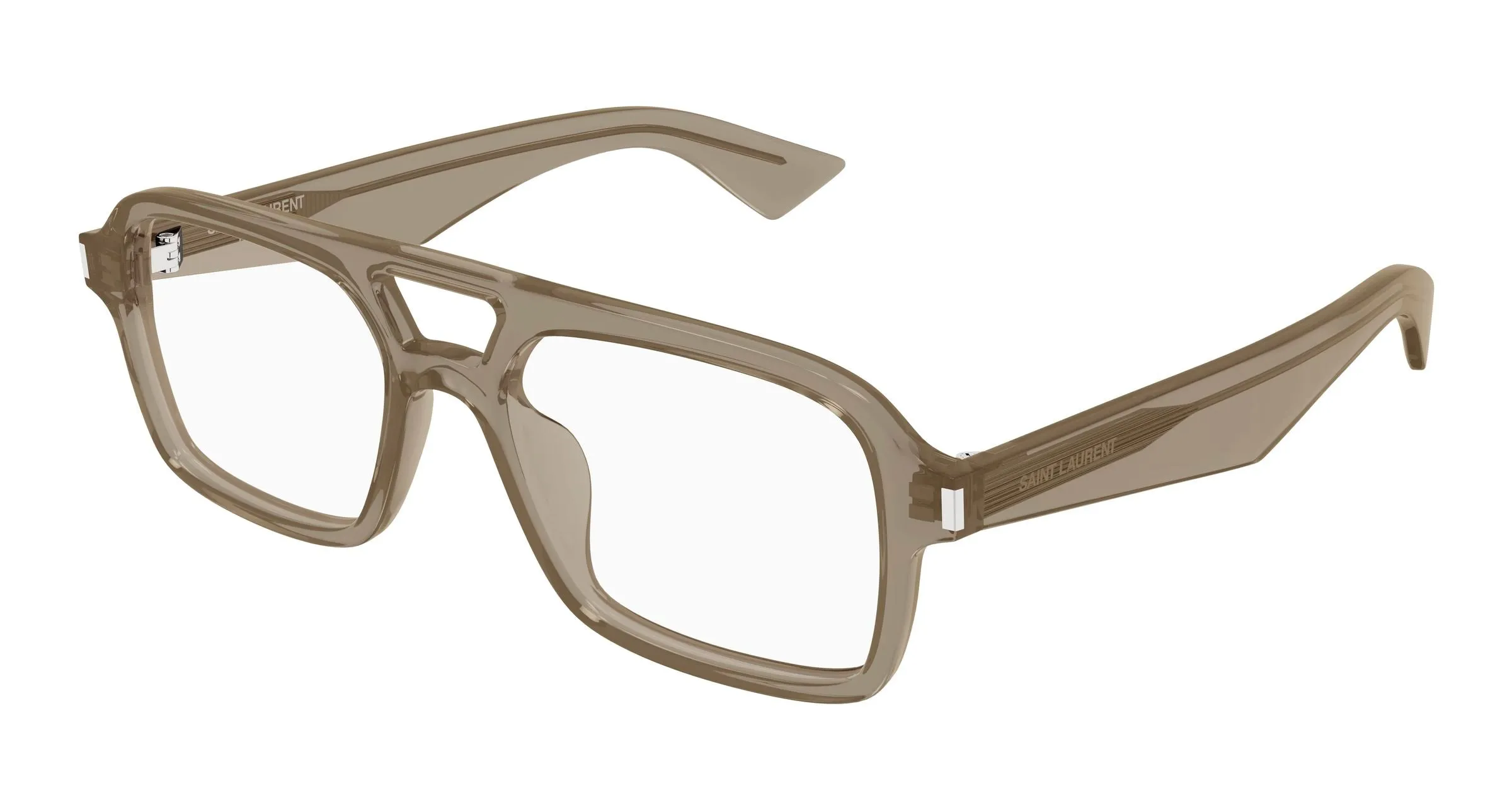 SAINT LAURENT SL 961 003 Montature da vista Acetato Marrone Trasparente Pilot - immagine 1