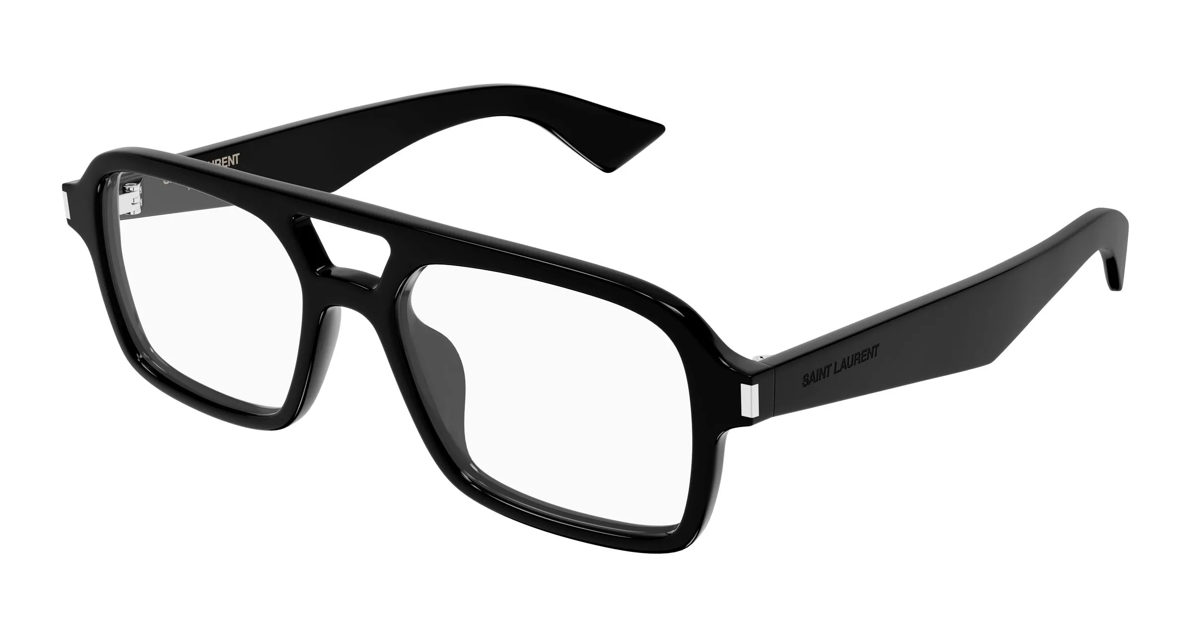 SAINT LAURENT SL 961 001 Montature da vista Acetato Nero Trasparente Pilot - immagine 1