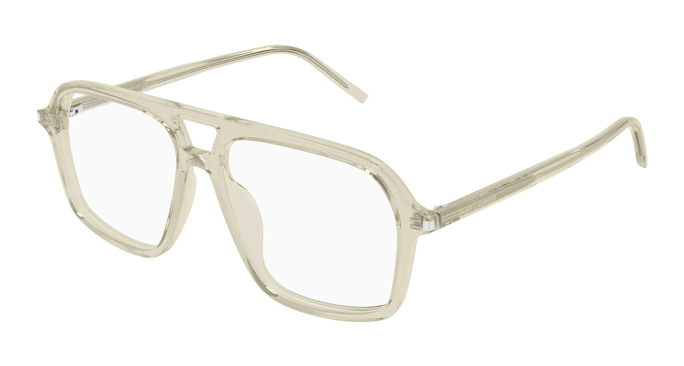 SAINT LAURENT SL 960 004 Montature da vista Acetato Verde Trasparente Pilot - immagine 1