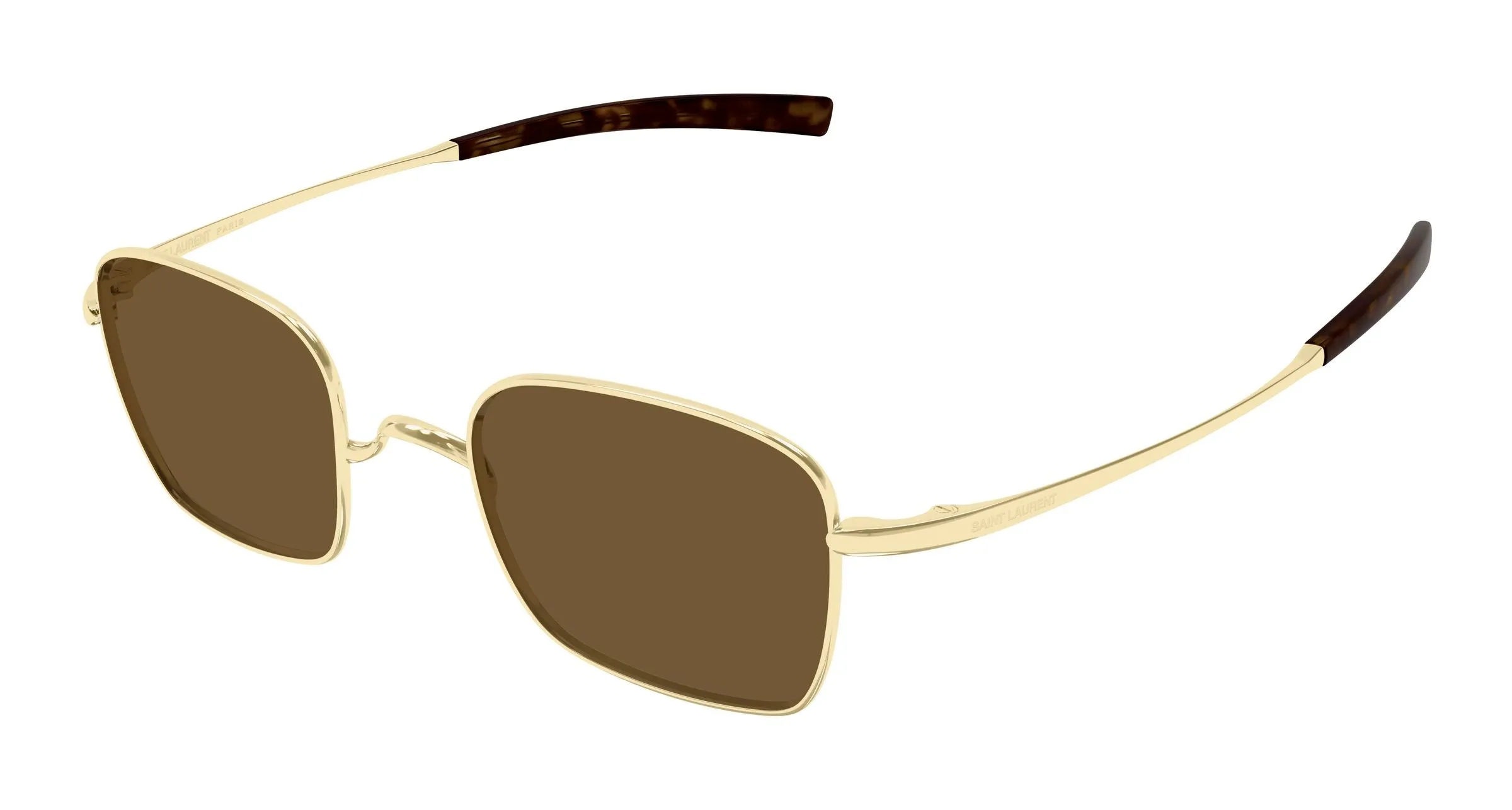 SAINT LAURENT SL 949 T 003 Occhiali da sole Titanio Oro Marrone Squadrata - immagine 1