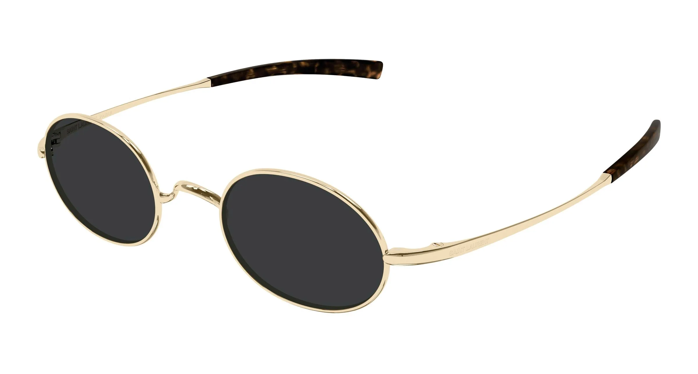 SAINT LAURENT SL 948 T 004 Occhiali da sole Titanio Oro Nero Rotonda - immagine 1