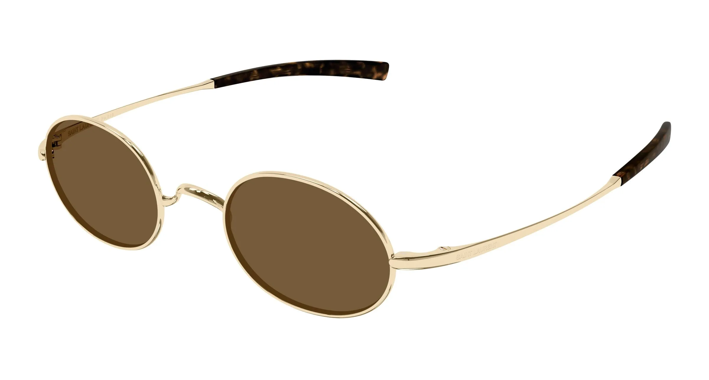 SAINT LAURENT SL 948 T 003 Occhiali da sole Titanio Oro Marrone Rotonda - immagine 1