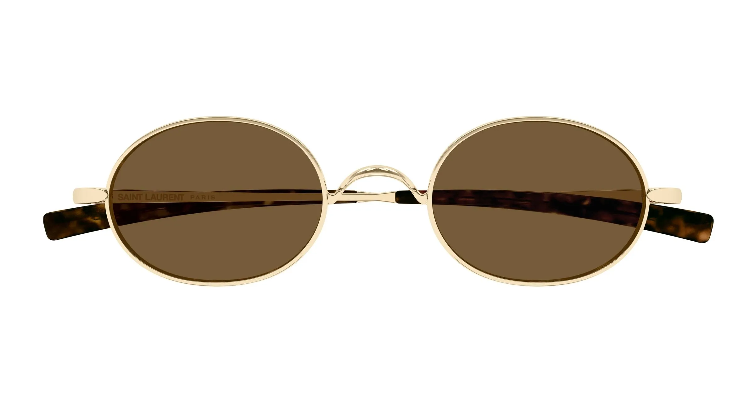 SAINT LAURENT SL 948 T 003 Occhiali da sole Titanio Oro Marrone Rotonda - immagine 2