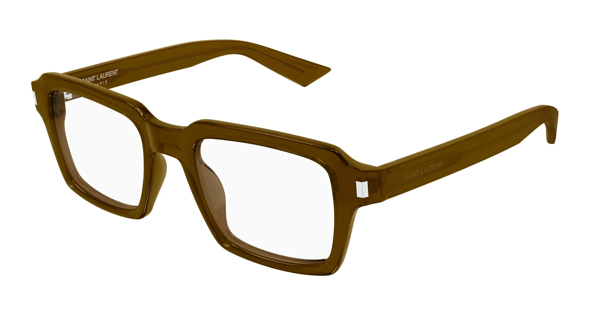 SAINT LAURENT SL 947 OPT 003 Montature da vista Acetato Marrone Trasparente Squadrata - immagine 1