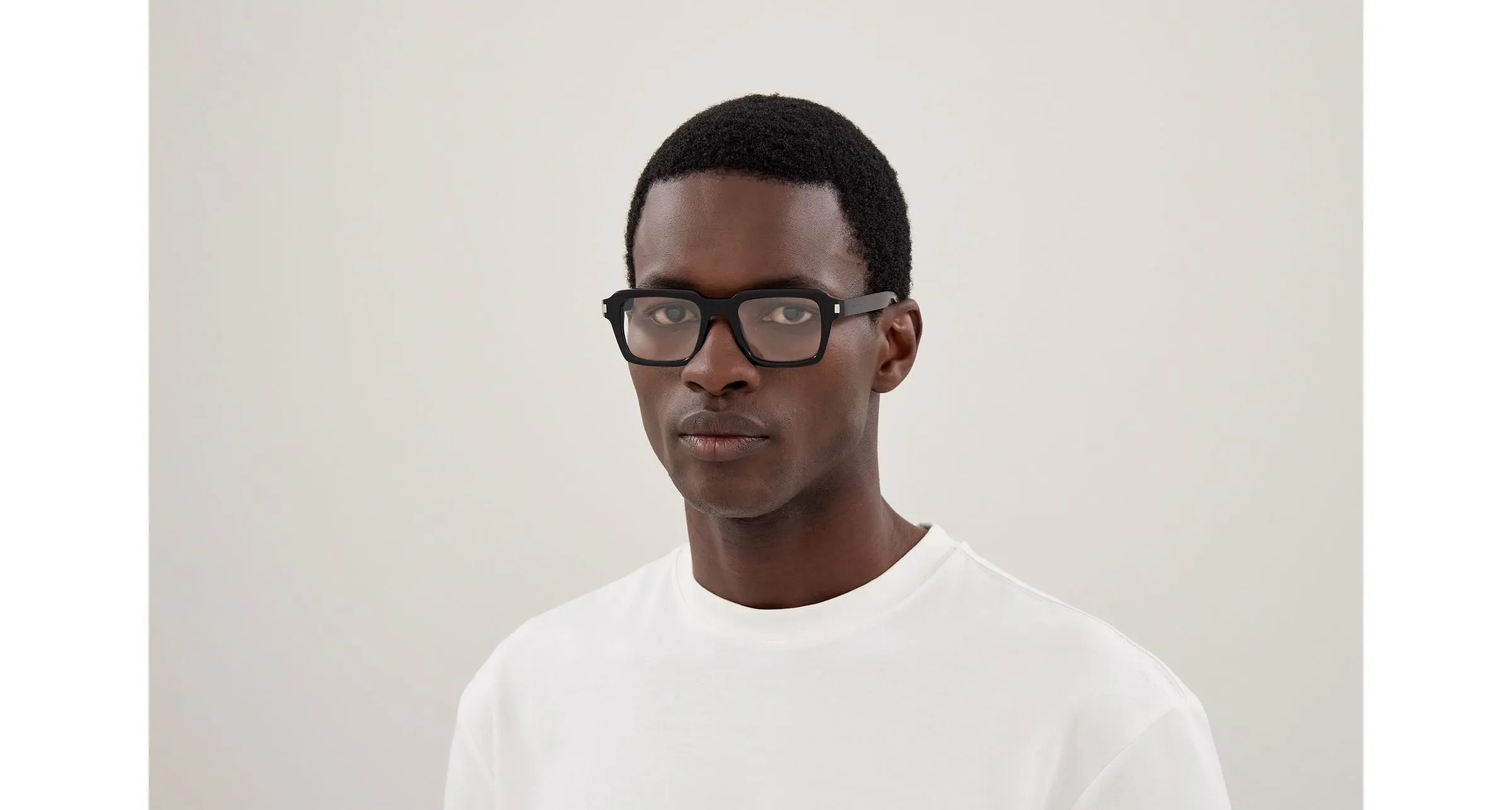 SAINT LAURENT SL 947 OPT 001 Montature da vista Acetato Nero Trasparente Squadrata - immagine 2