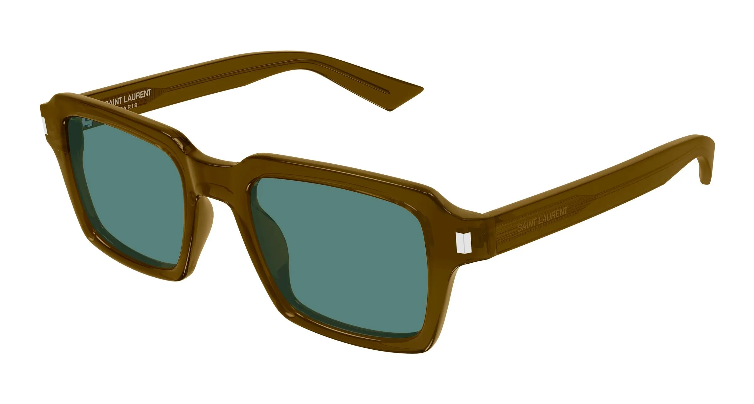 SAINT LAURENT SL 947 004 Occhiali da sole Acetato Marrone Verde Squadrata - immagine 1
