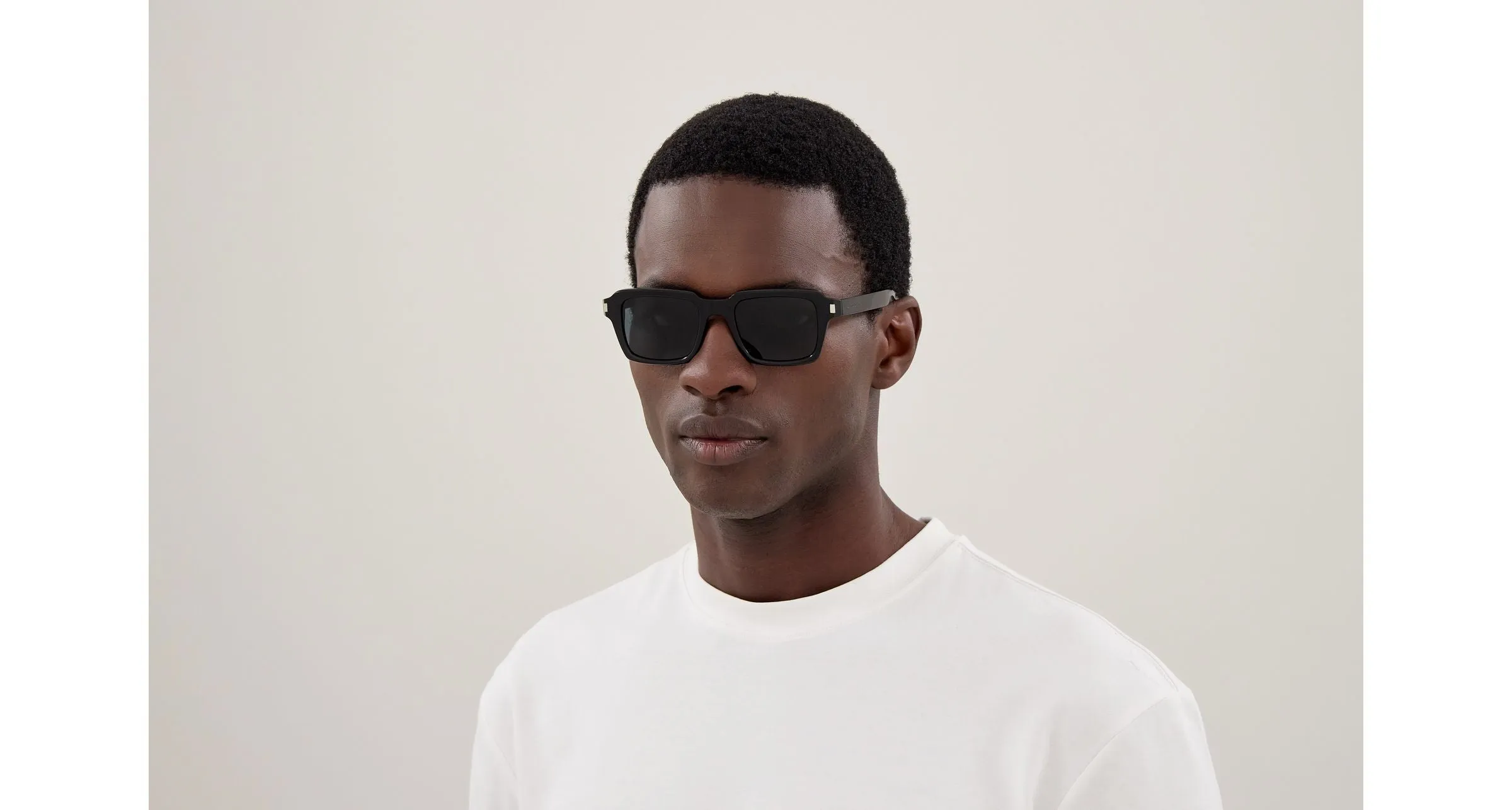 SAINT LAURENT SL 947 001 Occhiali da sole Acetato Nero Nero Squadrata - immagine 2