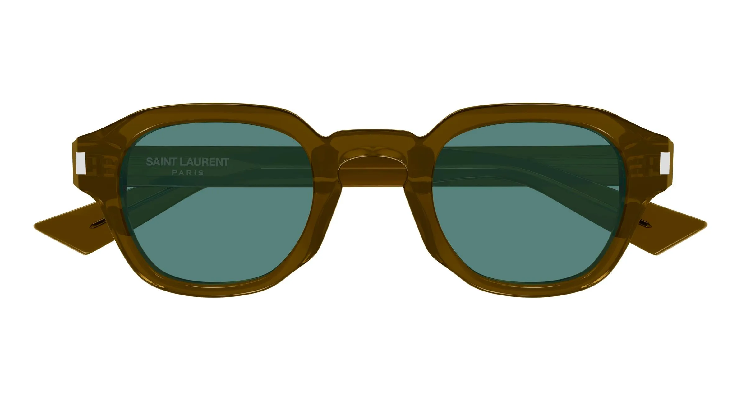 SAINT LAURENT SL 946 003 Occhiali da sole Acetato Marrone Verde Rotonda - immagine 2