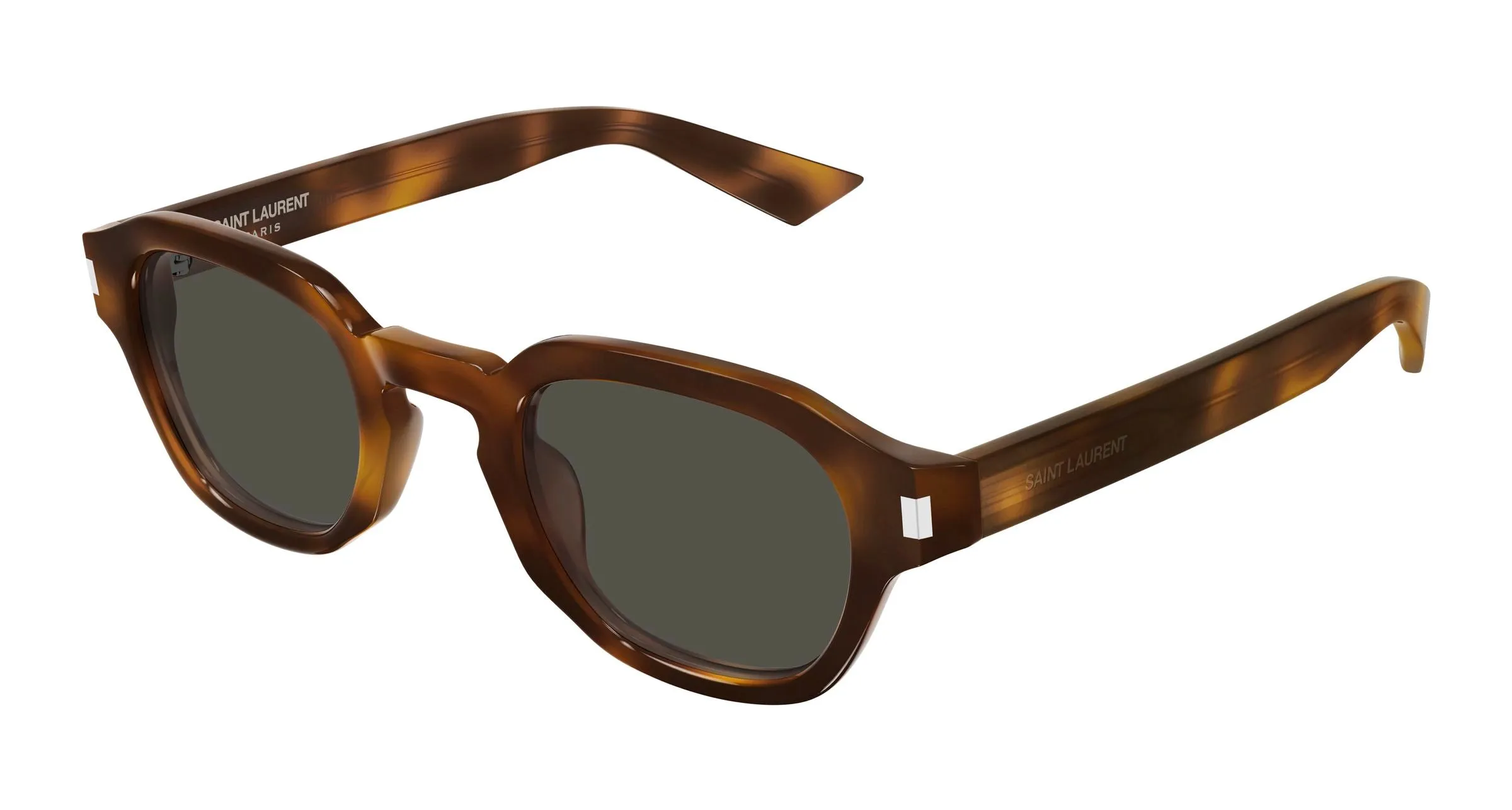 SAINT LAURENT SL 946 002 Occhiali da sole Acetato Havana Grigio Rotonda - immagine 1