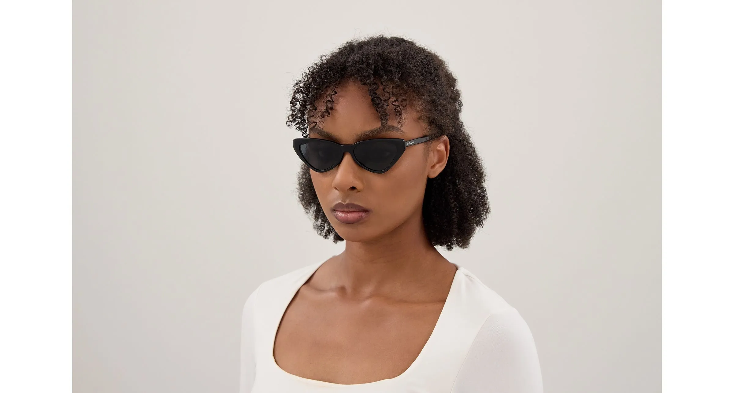 SAINT LAURENT SL 944 001 Occhiali da sole Acetato Nero Nero Cat Eye - immagine 2