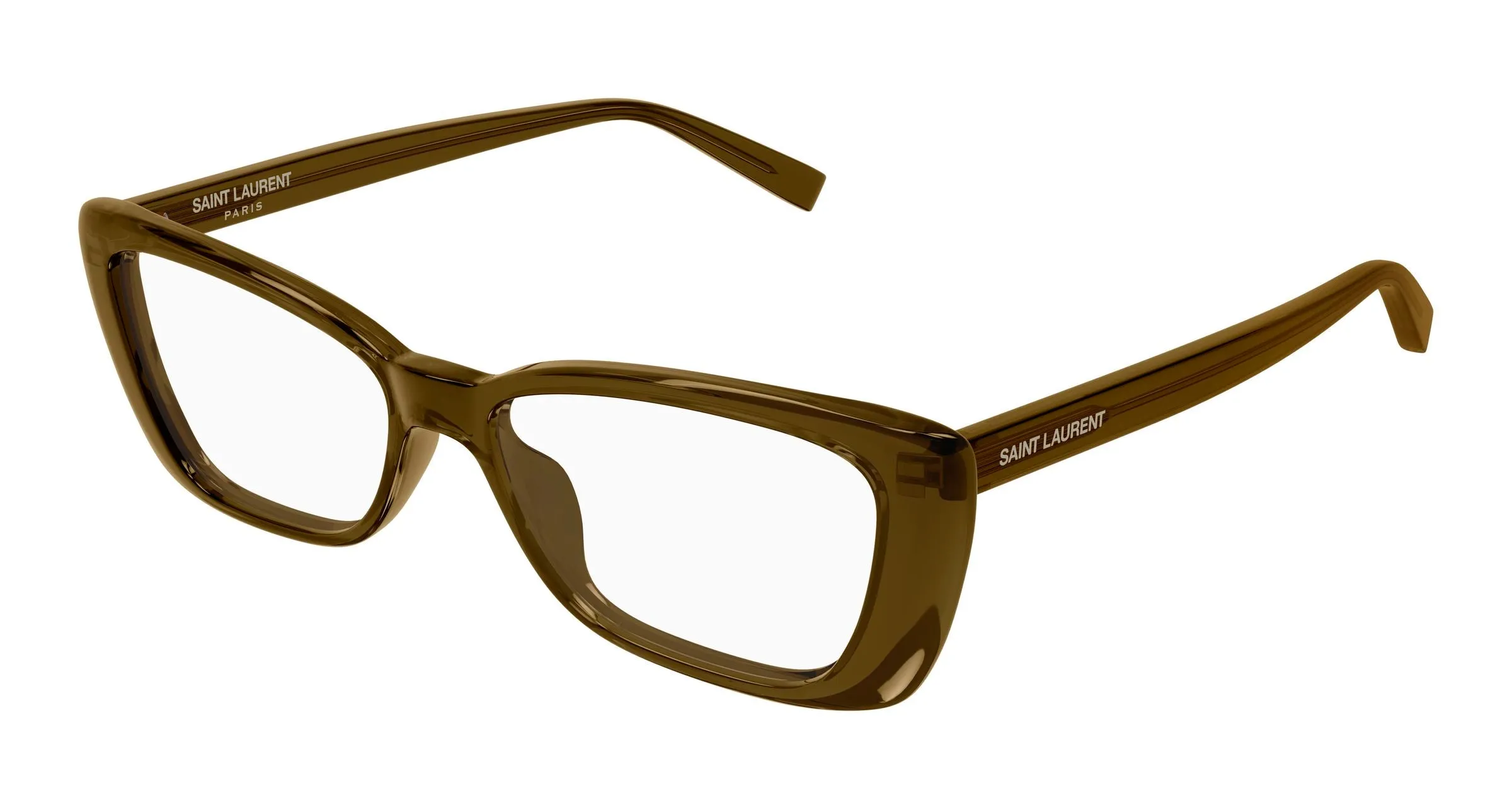 SAINT LAURENT SL 943 OPT 004 Montature da vista Acetato Marrone Trasparente Squadrata - immagine 1