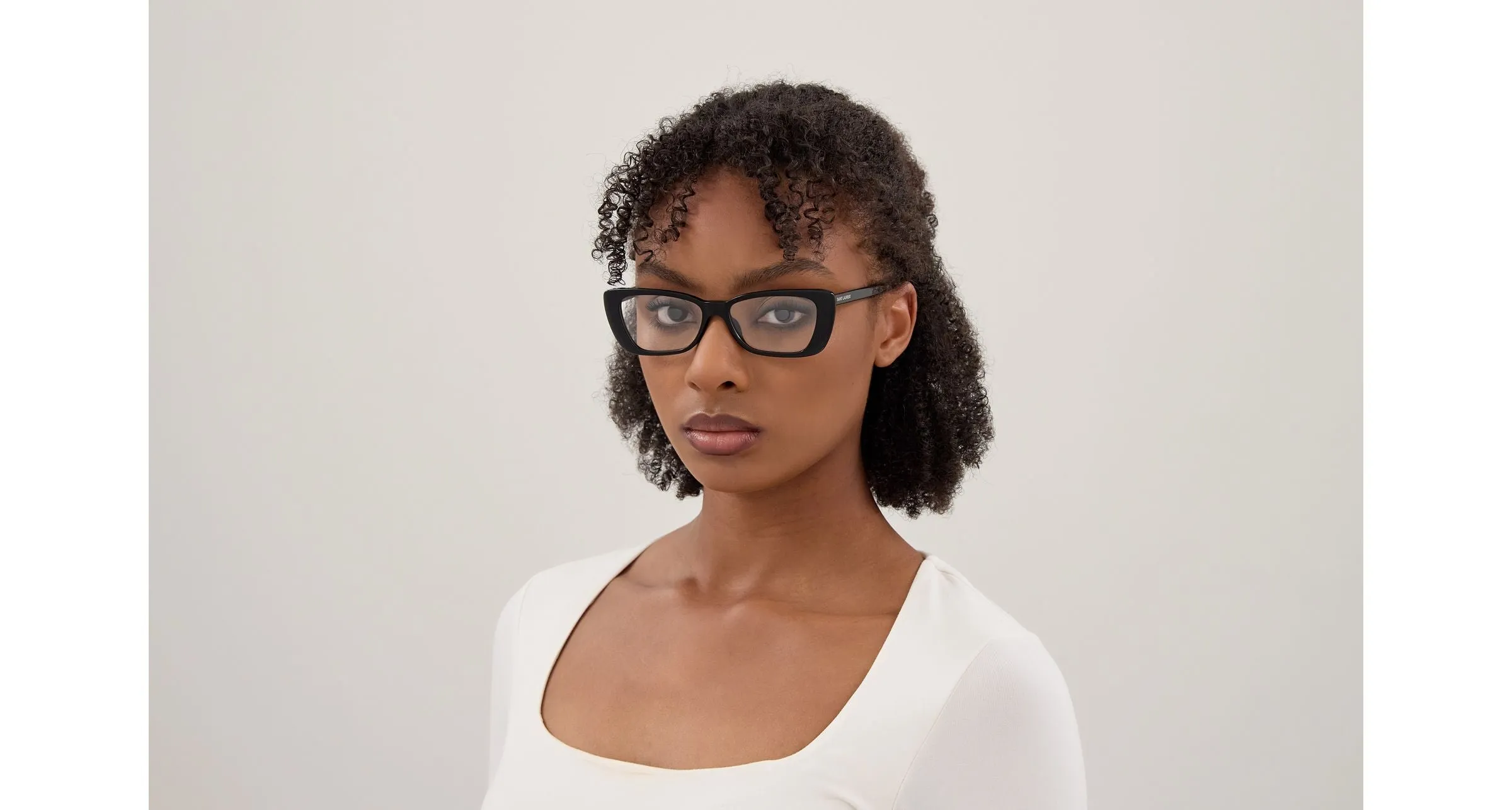 SAINT LAURENT SL 943 OPT 001 Montature da vista Acetato Nero Trasparente Squadrata - immagine 2