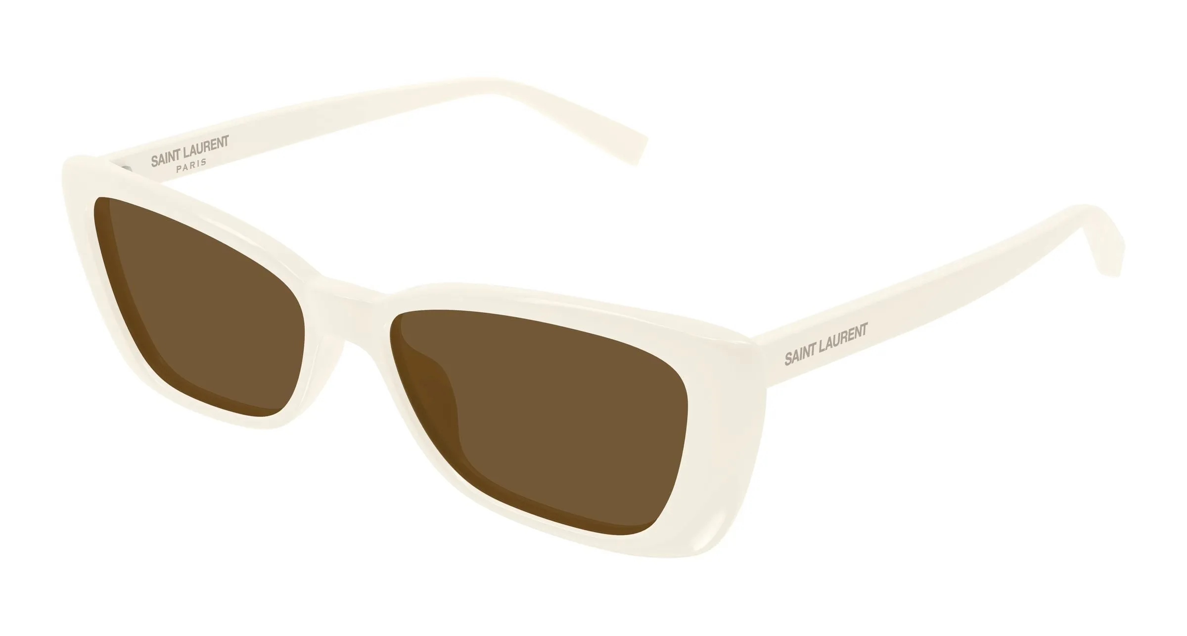 SAINT LAURENT SL 943 006 Occhiali da sole Acetato Avorio Marrone Squadrata - immagine 1