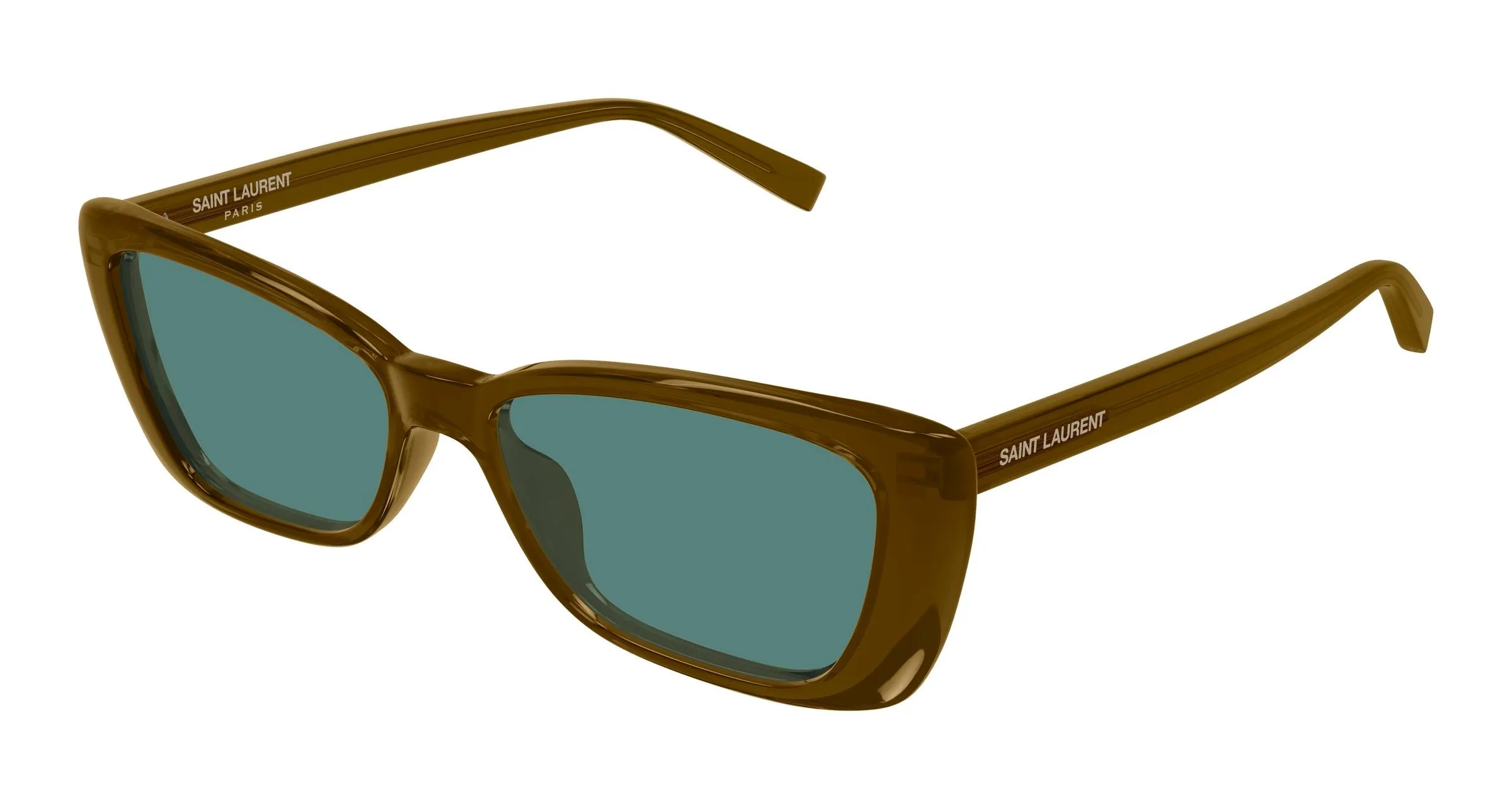 SAINT LAURENT SL 943 005 Occhiali da sole Acetato Marrone Verde Squadrata - immagine 1