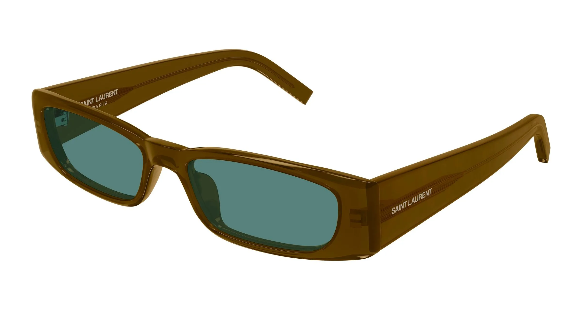 SAINT LAURENT SL 942 003 Occhiali da sole Acetato Marrone Verde Squadrata - immagine 1