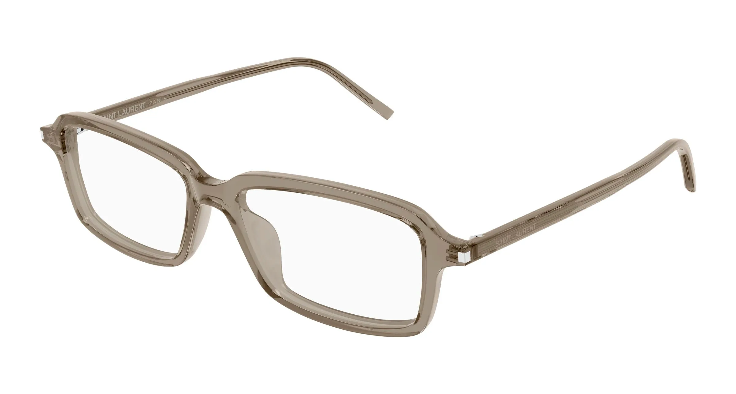 SAINT LAURENT SL 938 OPT 009 Montature da vista Acetato Marrone Trasparente Squadrata - immagine 1