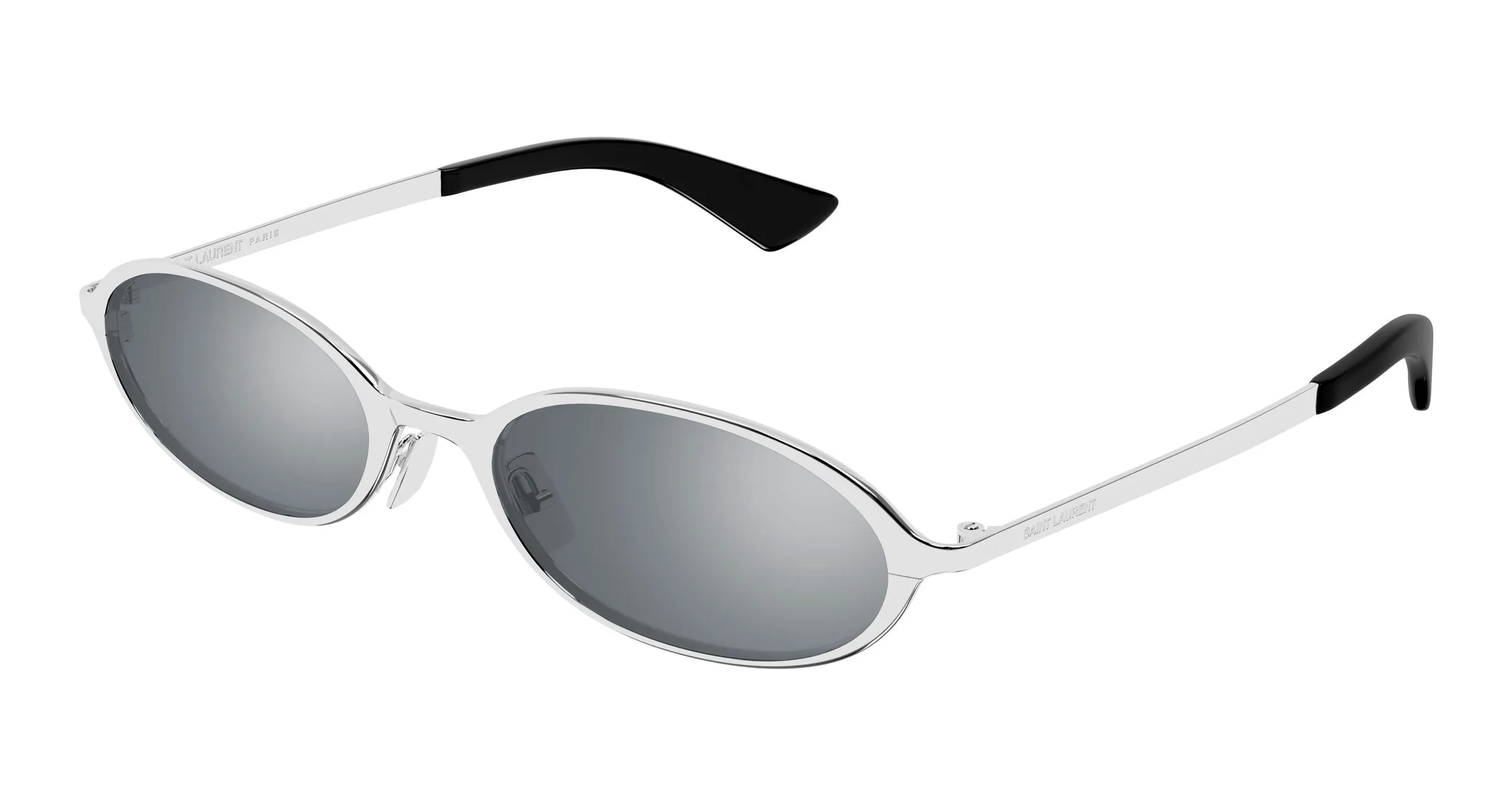 SAINT LAURENT SL 935 002 Occhiali da sole Metallo Argento Argento Rotonda Specchiato - immagine 1