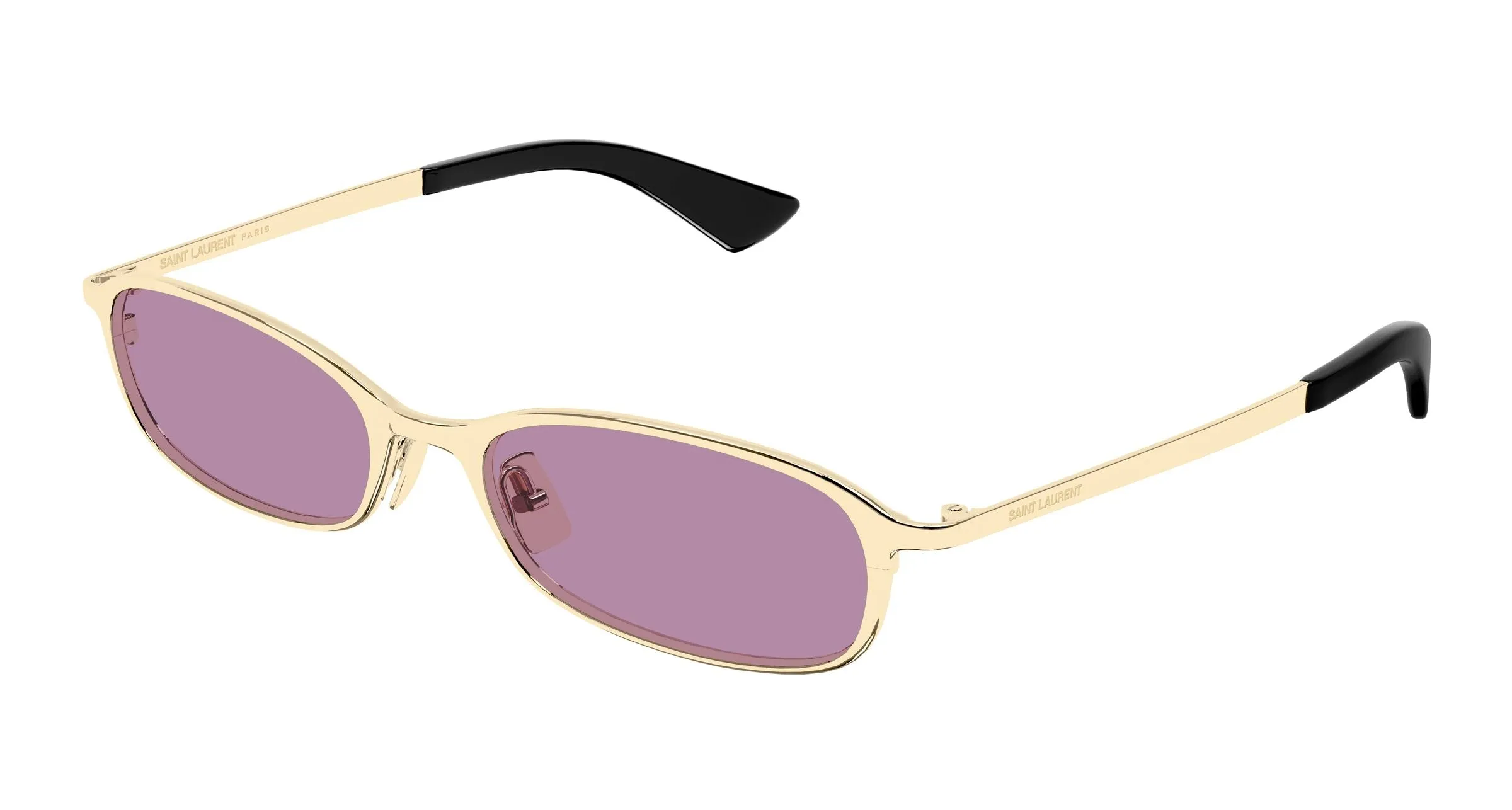 SAINT LAURENT SL 934 MIA 004 Occhiali da sole Metallo Oro Viola Rotonda - immagine 1