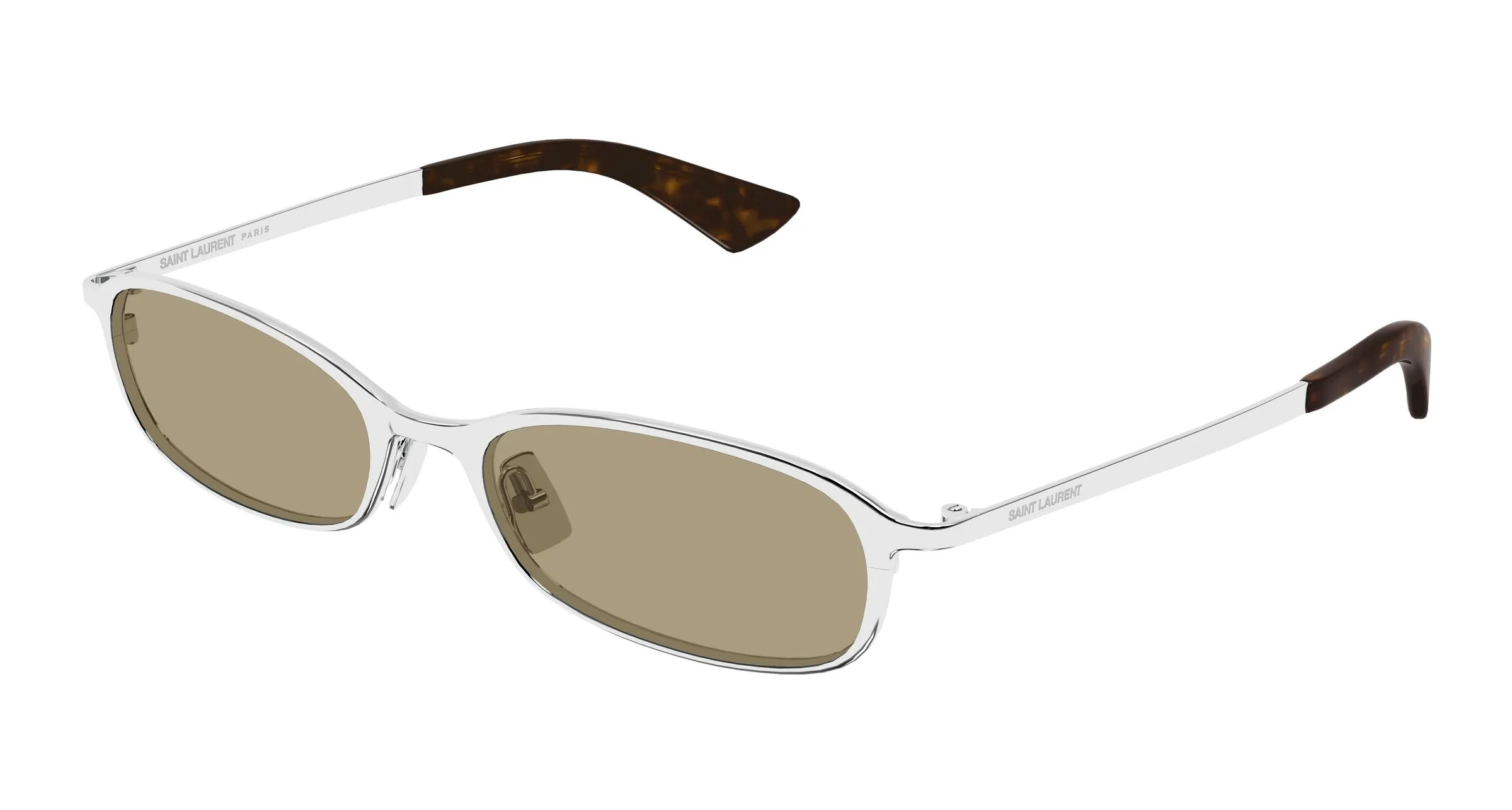 SAINT LAURENT SL 934 MIA 003 Occhiali da sole Metallo Argento Grigio Rotonda - immagine 1