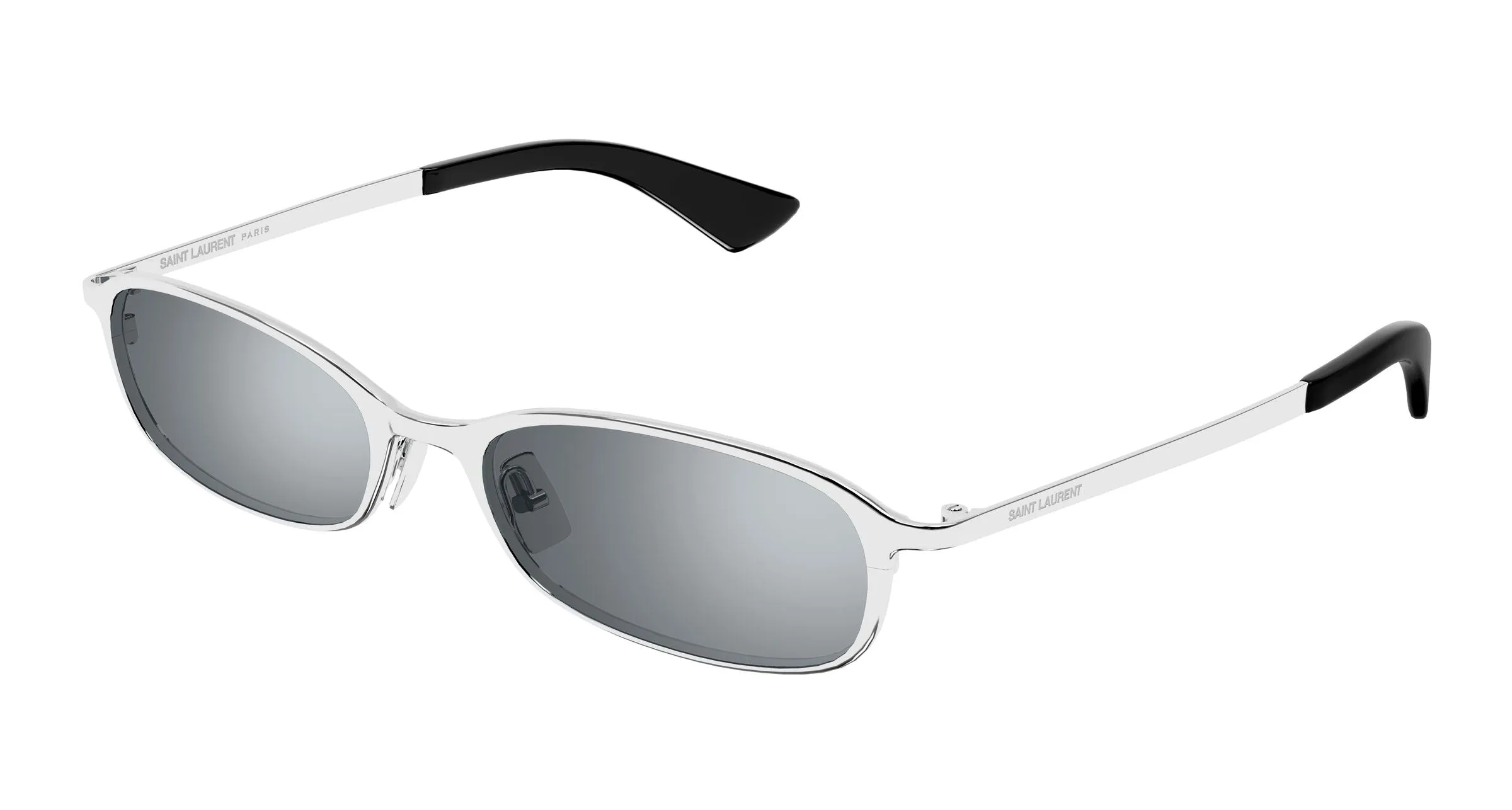 SAINT LAURENT SL 934 MIA 002 Occhiali da sole Metallo Argento Argento Rotonda Specchiato - immagine 1
