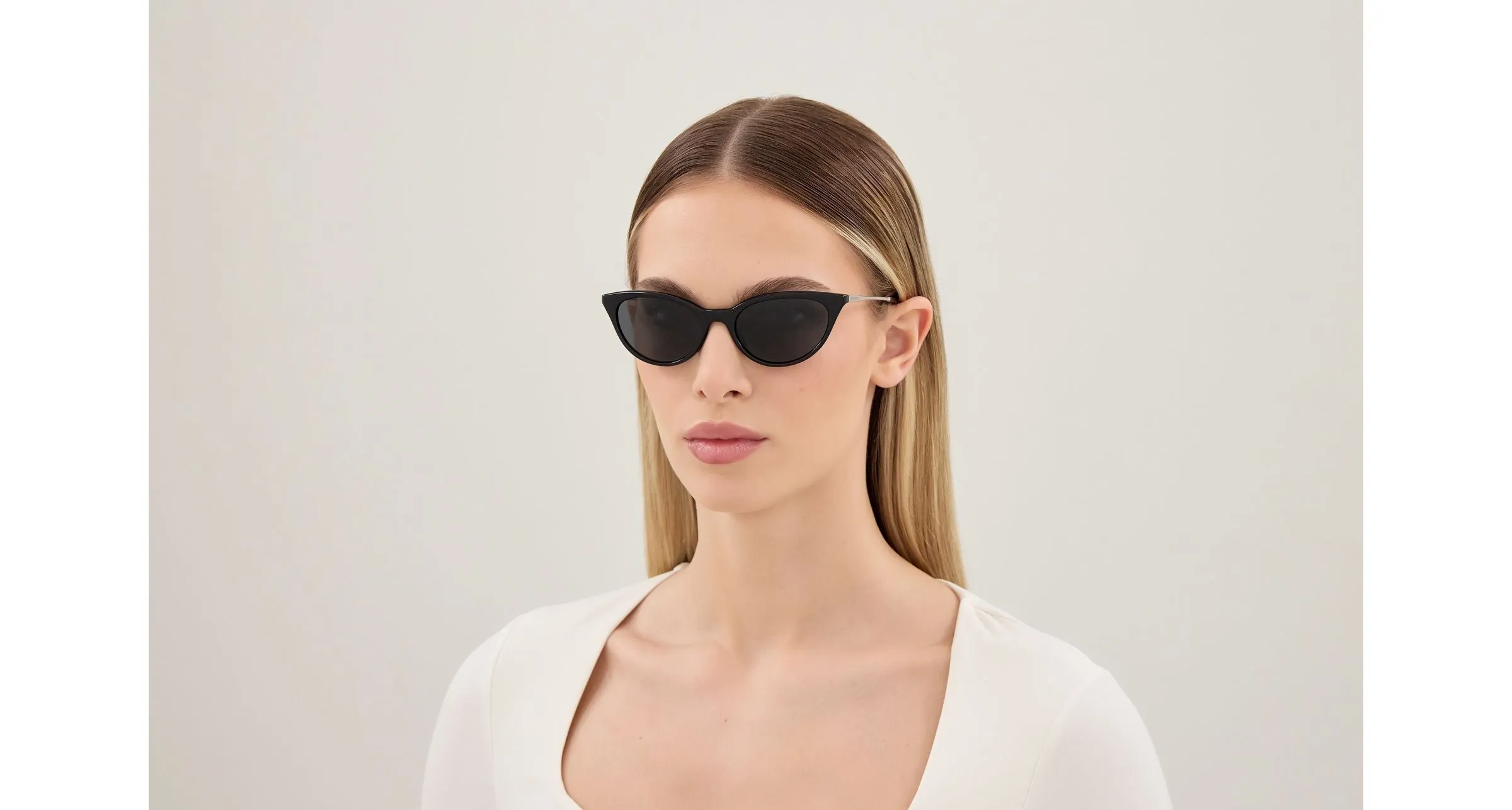 SAINT LAURENT SL 932 001 Occhiali da sole Acetato Nero Nero Cat Eye - immagine 2