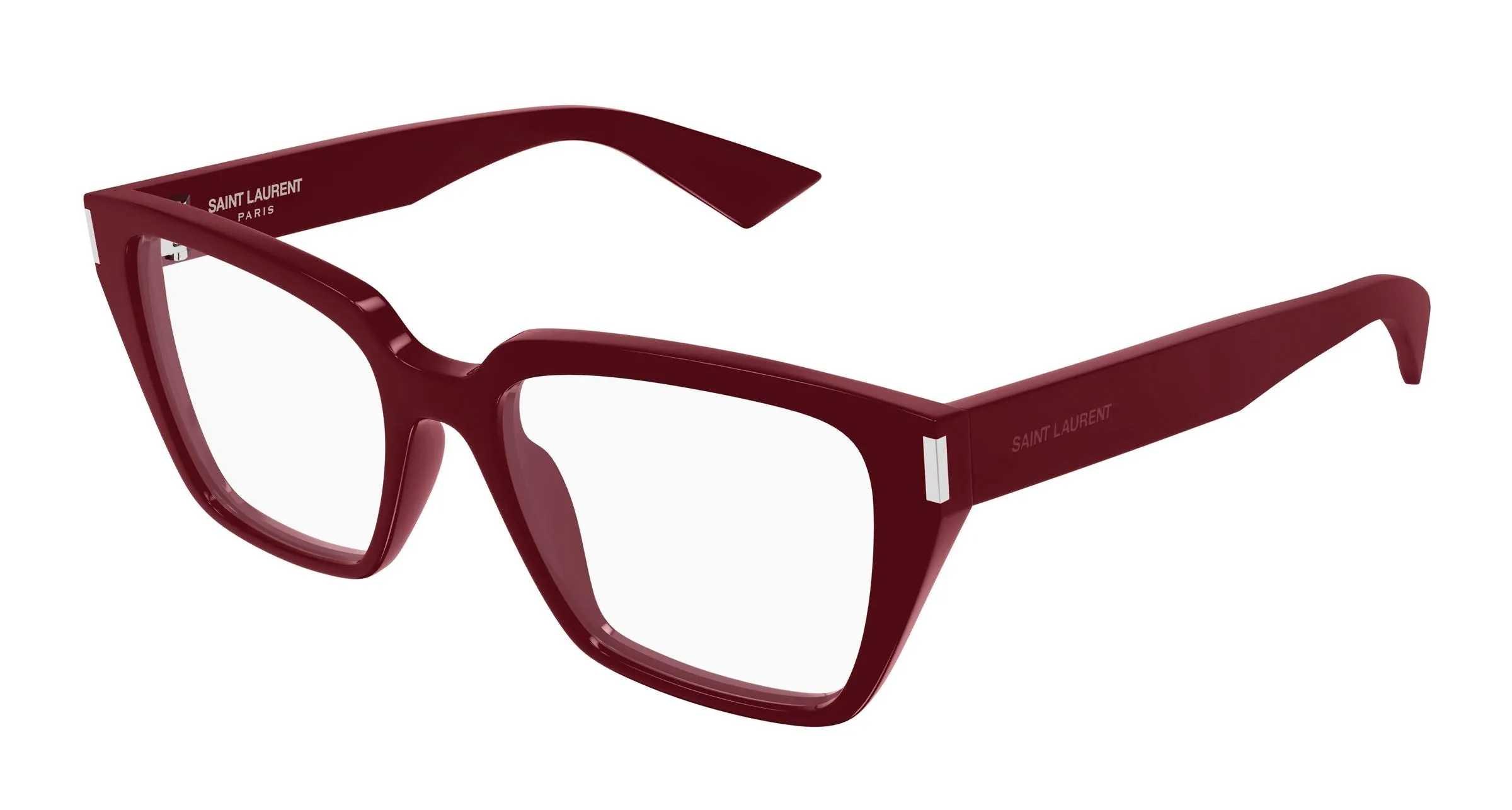 SAINT LAURENT SL 930 006 Montature da vista Acetato Rosso Trasparente Cat Eye - immagine 1