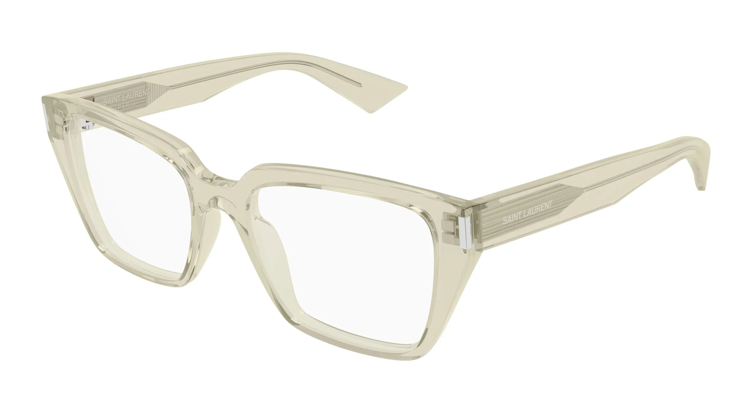 SAINT LAURENT SL 930 004 Montature da vista Acetato Verde Trasparente Cat Eye - immagine 1