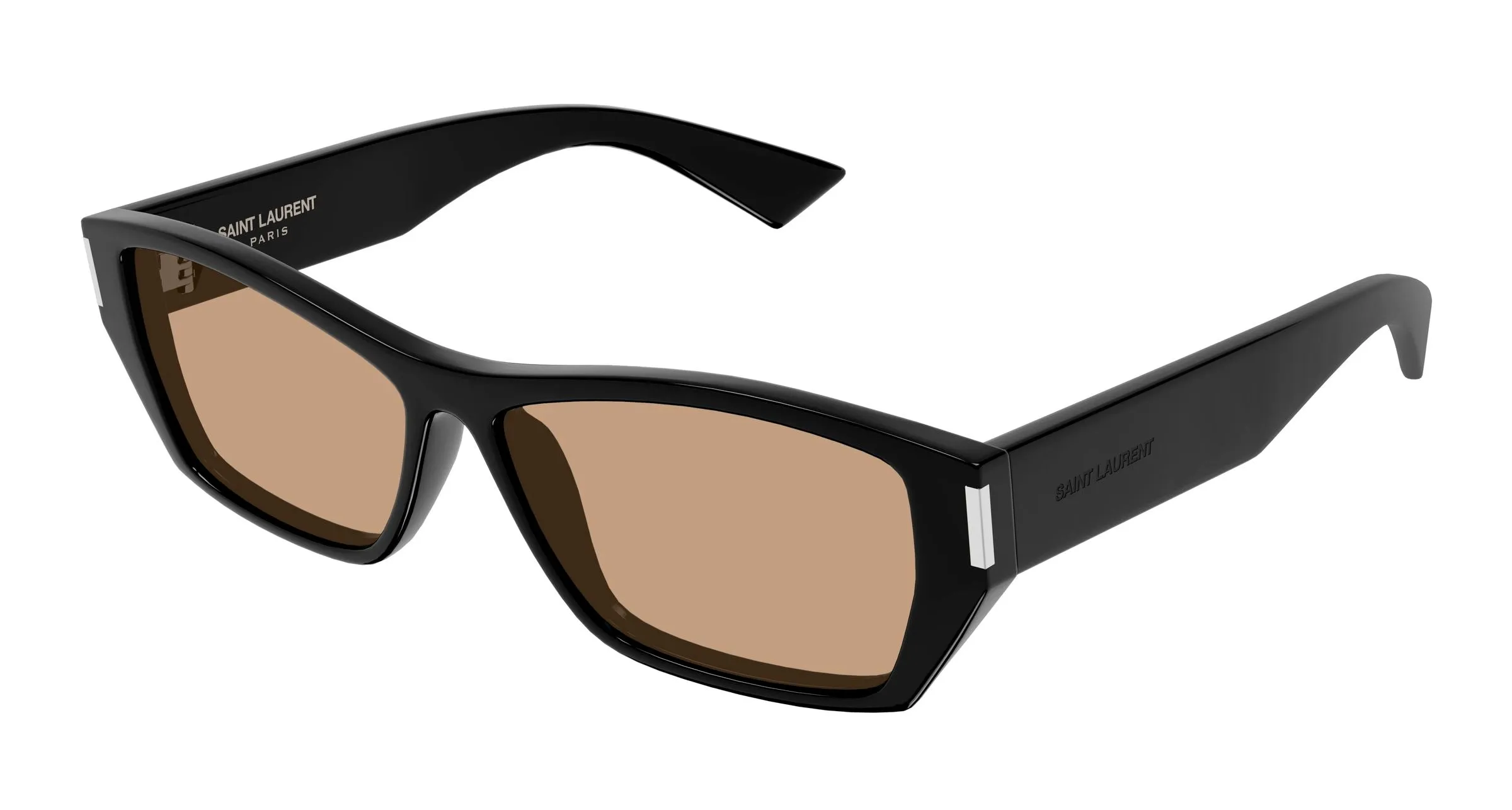 SAINT LAURENT SL 928 005 Occhiali da sole Acetato Nero Marrone Squadrata - immagine 1