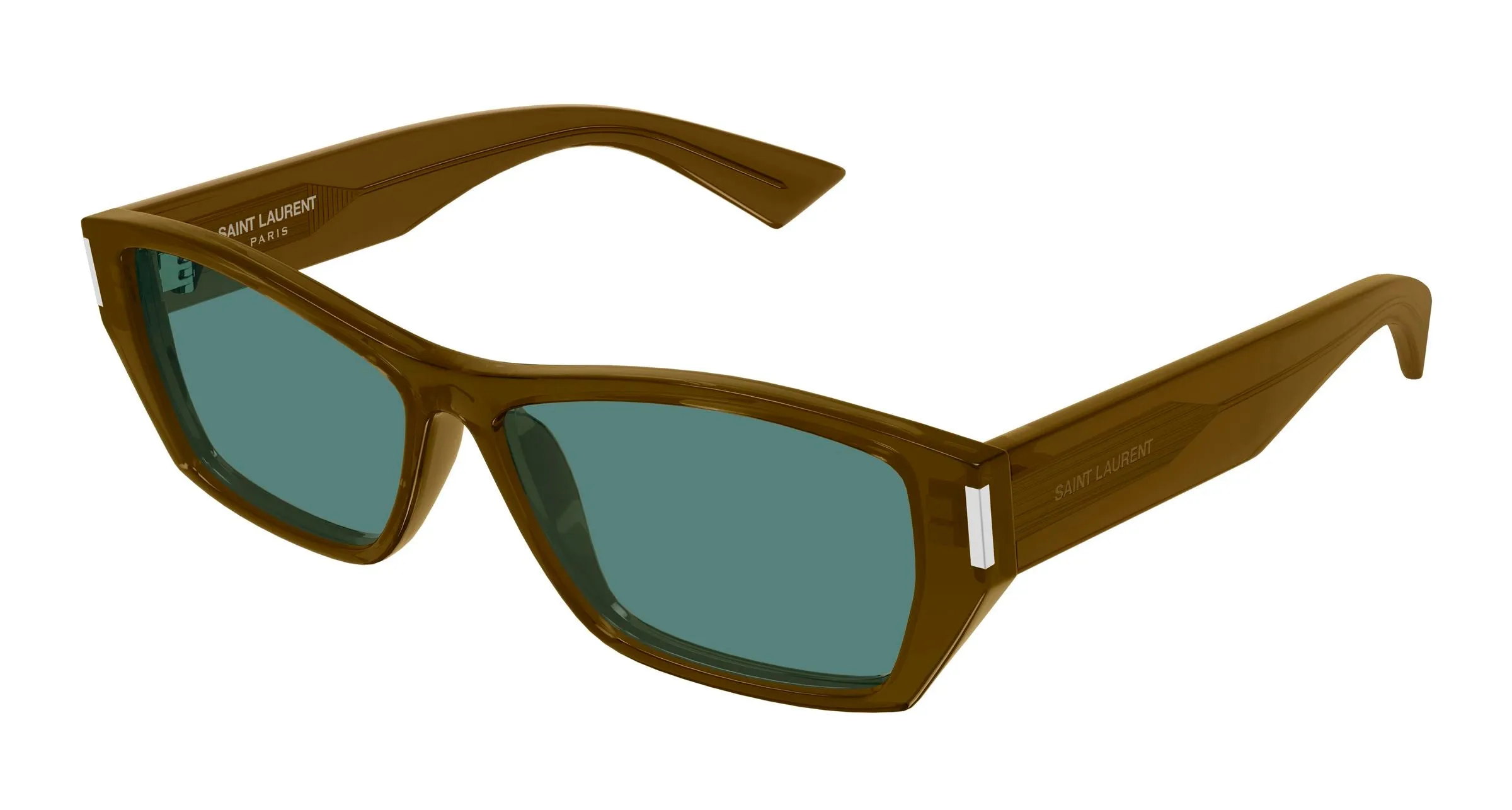 SAINT LAURENT SL 928 003 Occhiali da sole Acetato Marrone Verde Squadrata - immagine 1