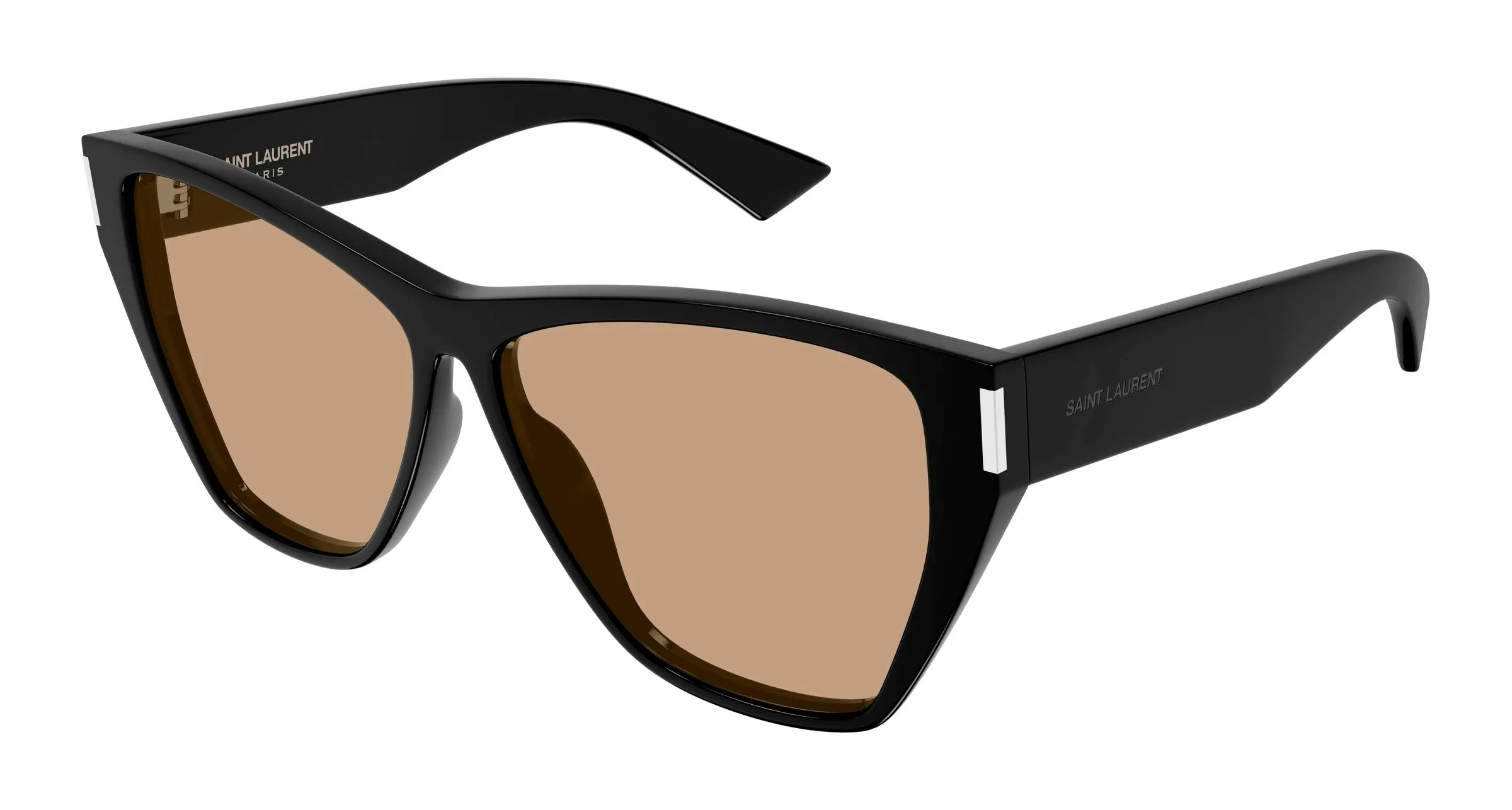 SAINT LAURENT SL 927 005 Occhiali da sole Acetato Nero Marrone Cat Eye - immagine 1