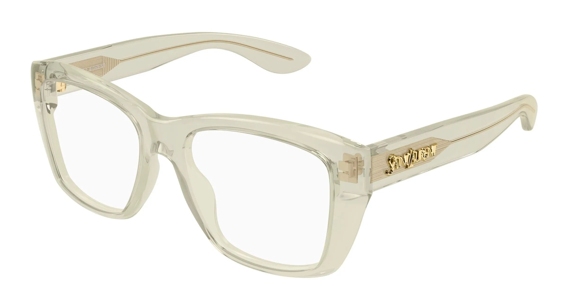 SAINT LAURENT SL 925 004 Montature da vista Acetato Verde Trasparente Cat Eye - immagine 1