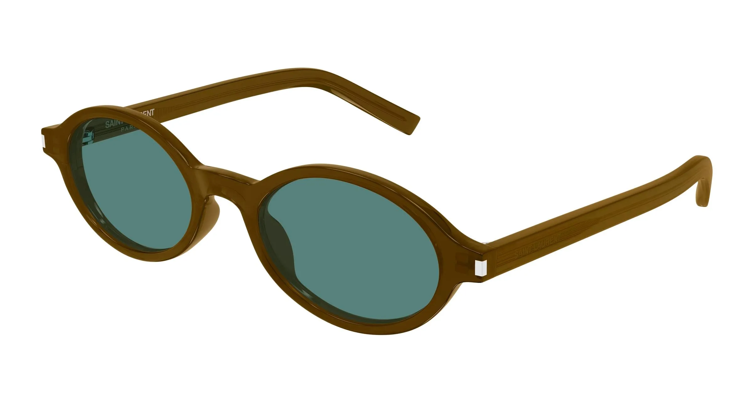 SAINT LAURENT SL 751 JEANNE 005 Occhiali da sole Acetato Marrone Verde Rotonda - immagine 1