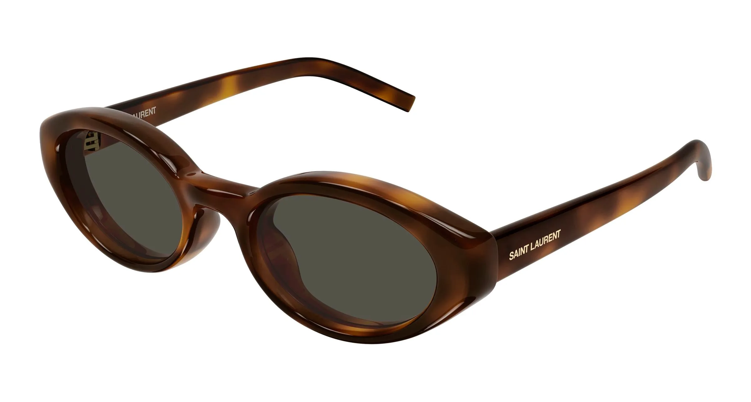 SAINT LAURENT SL 567 PLUMP 002 Occhiali da sole Bio-iniettato Havana Grigio Cat Eye - immagine 1