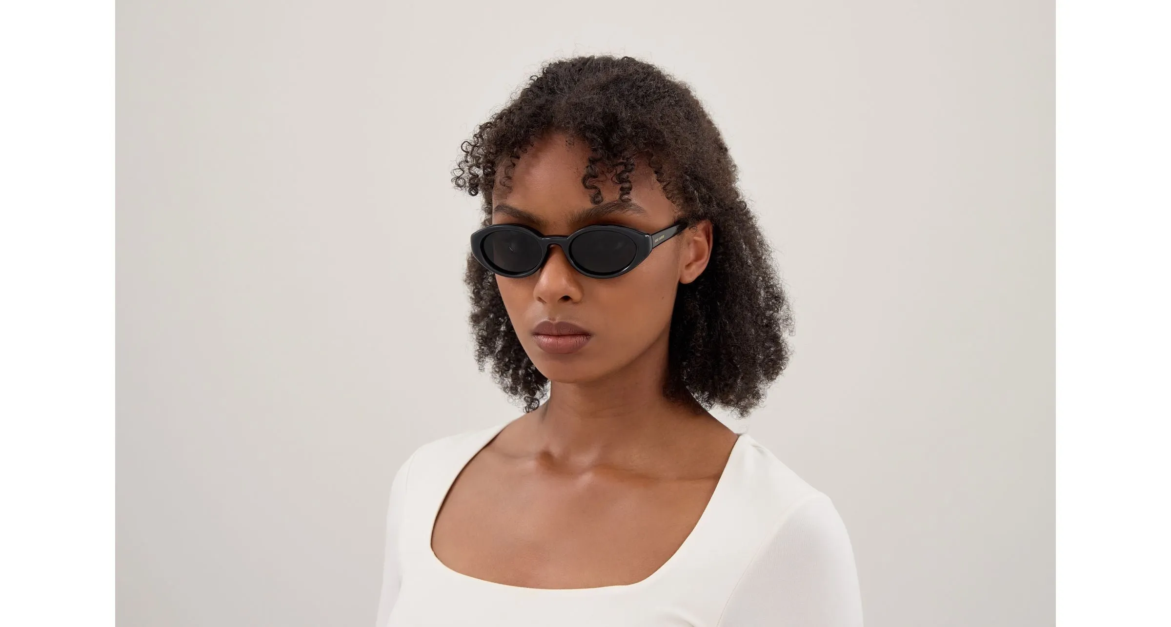 SAINT LAURENT SL 567 PLUMP 001 Occhiali da sole Bio-iniettato Nero Nero Cat Eye - immagine 3