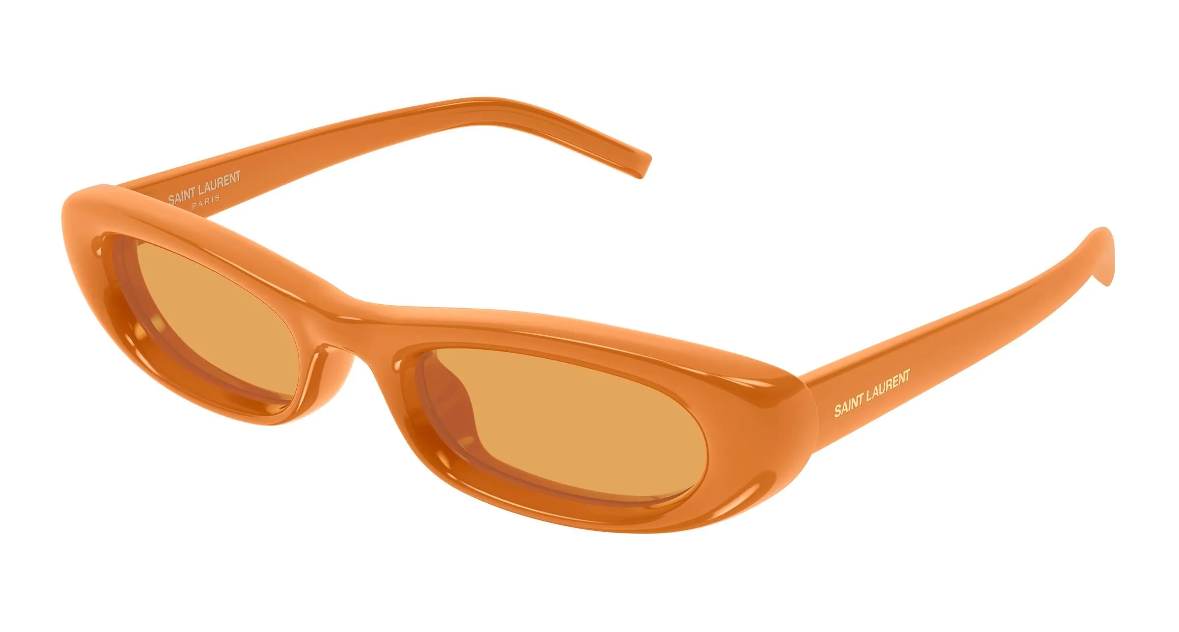 SAINT LAURENT SL 557 SHADE PLUMP 005 Occhiali da sole Bio-iniettato Arancione Arancione Squadrata - immagine 1