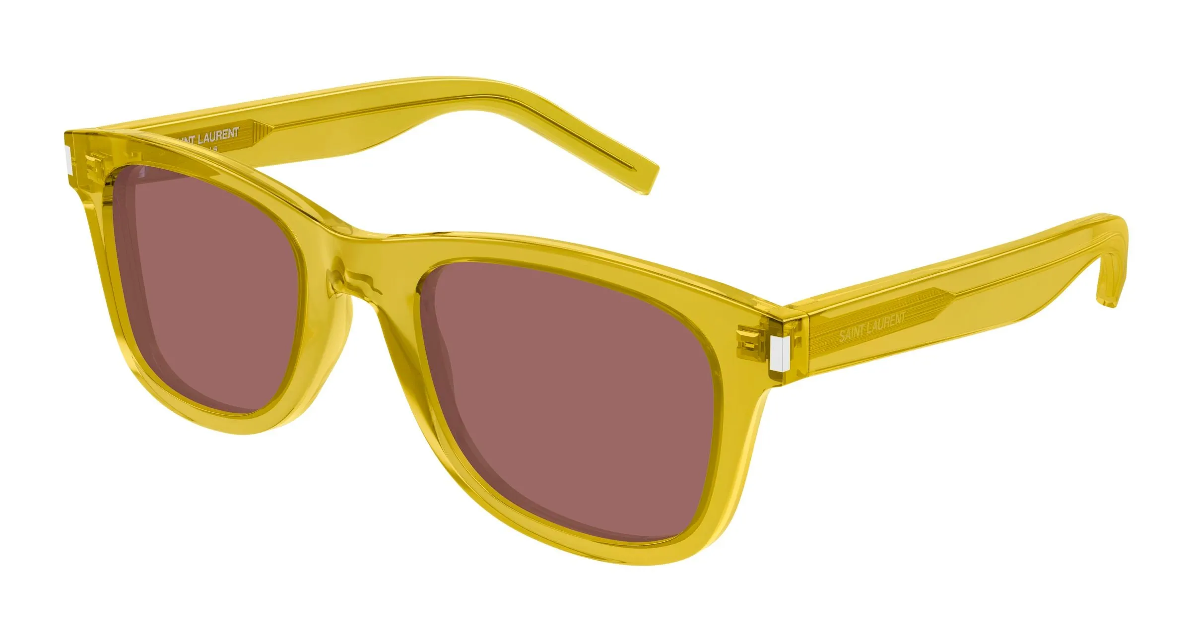 SAINT LAURENT SL 51 083 Occhiali da sole Acetato Giallo Rosso Squadrata - immagine 1