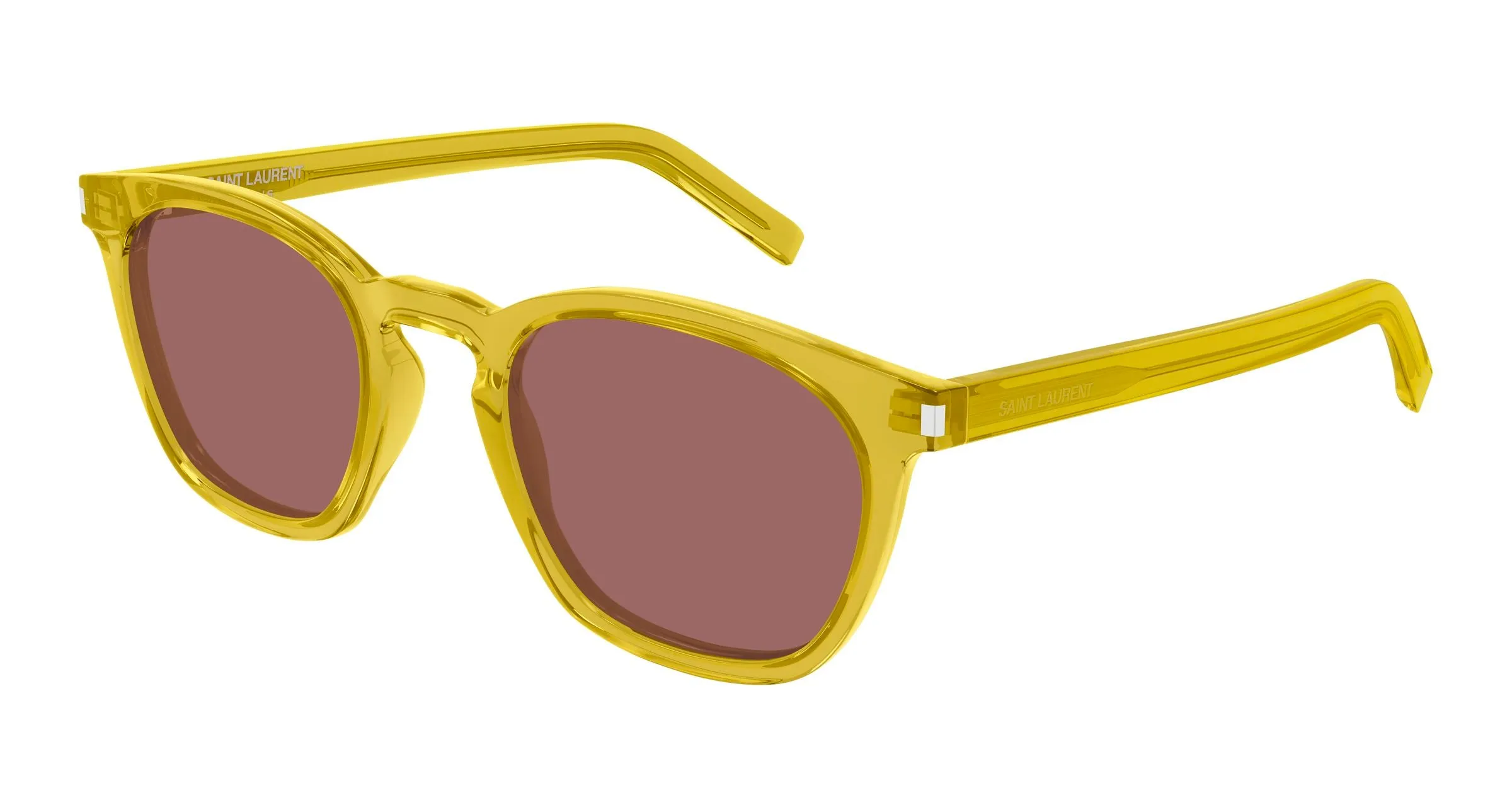 SAINT LAURENT SL 28 058 Occhiali da sole Acetato Giallo Rosso Squadrata - immagine 1