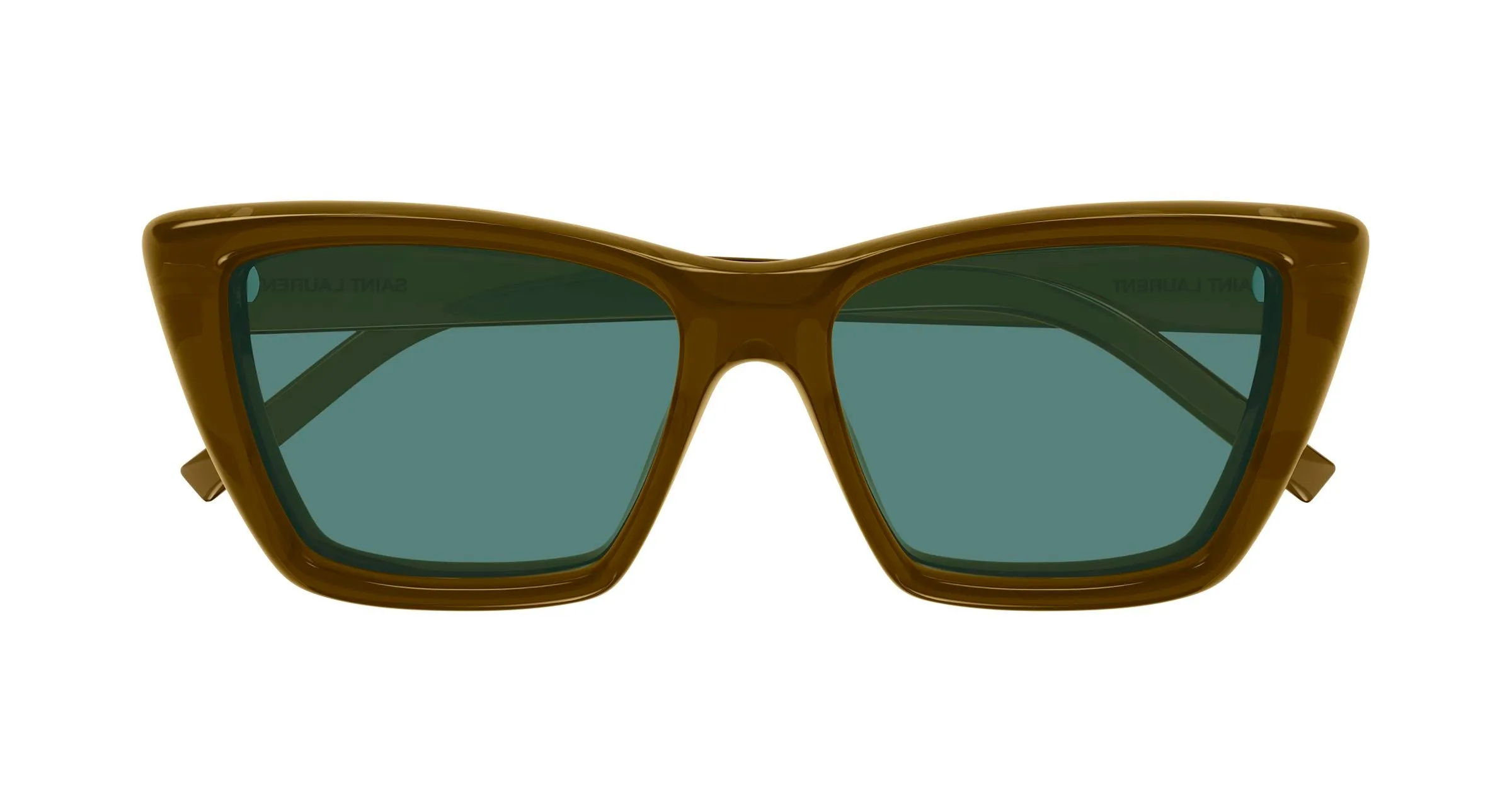 SAINT LAURENT SL 276 MICA PLUMP 003 Occhiali da sole Bio-iniettato Marrone Verde Cat Eye - immagine 2