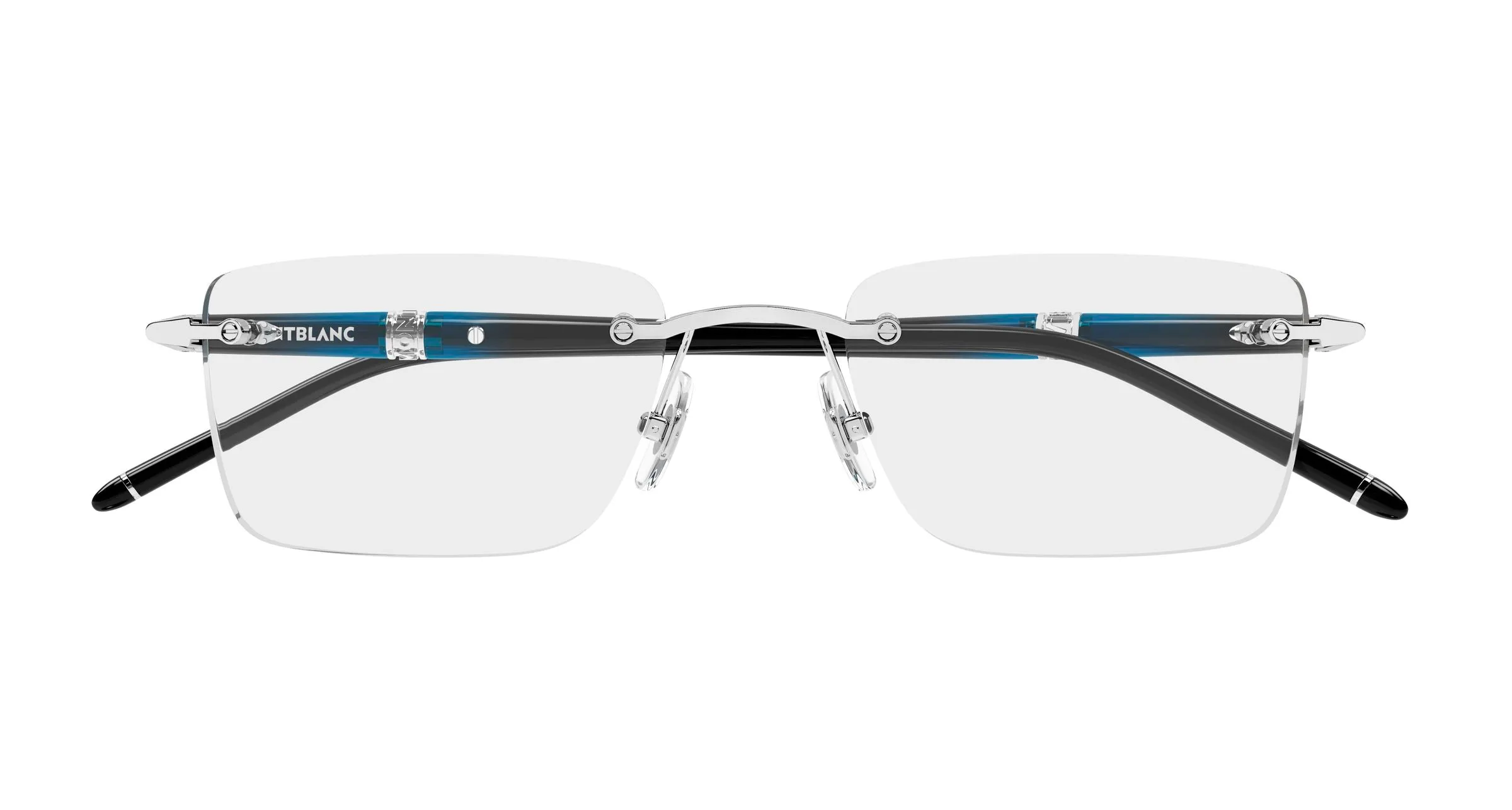 Montblanc MB0536O 004 Montature da vista Metallo Argento Trasparente Squadrata - immagine 2