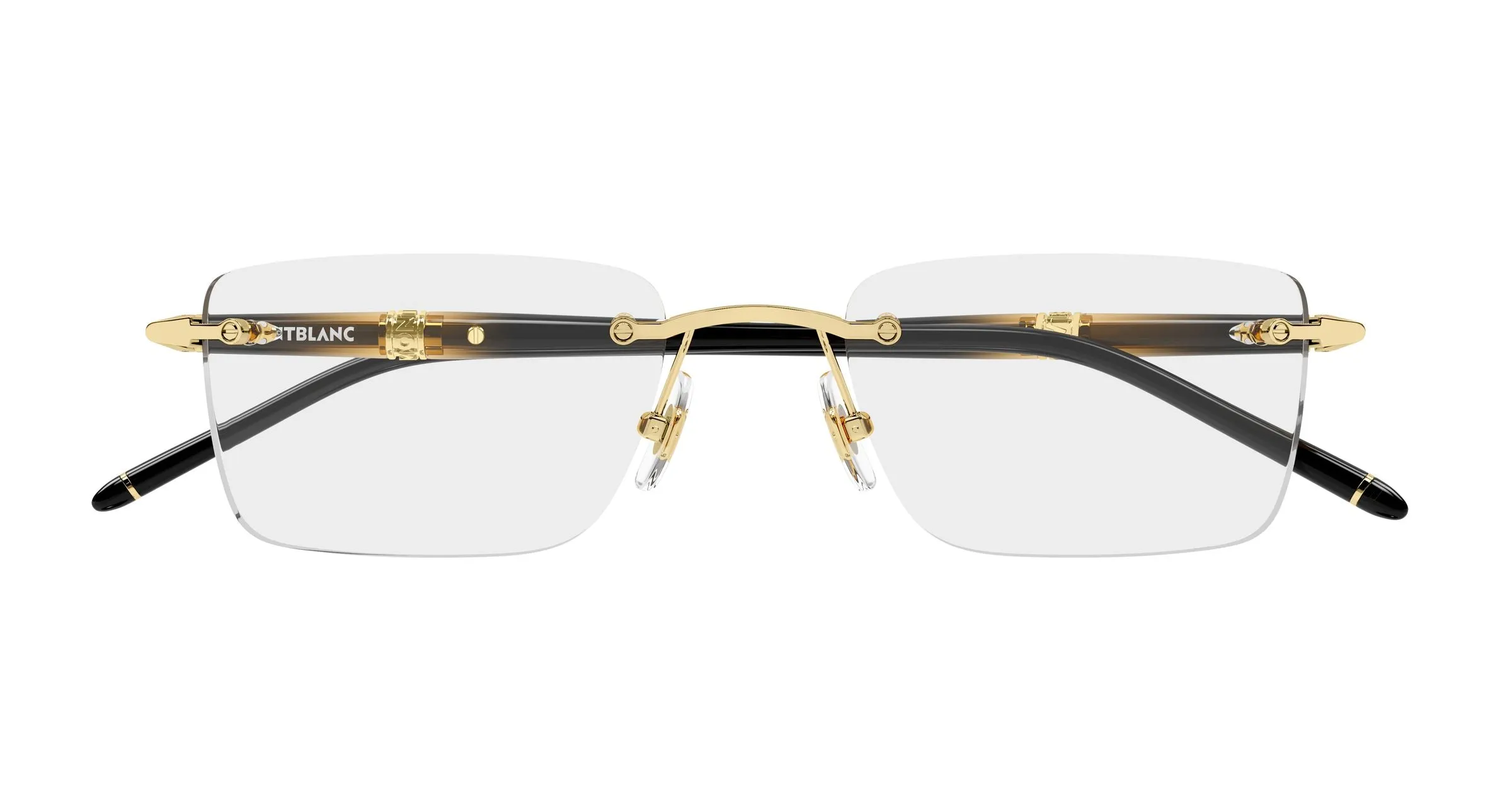 Montblanc MB0536O 003 Montature da vista Metallo Oro Trasparente Squadrata - immagine 2