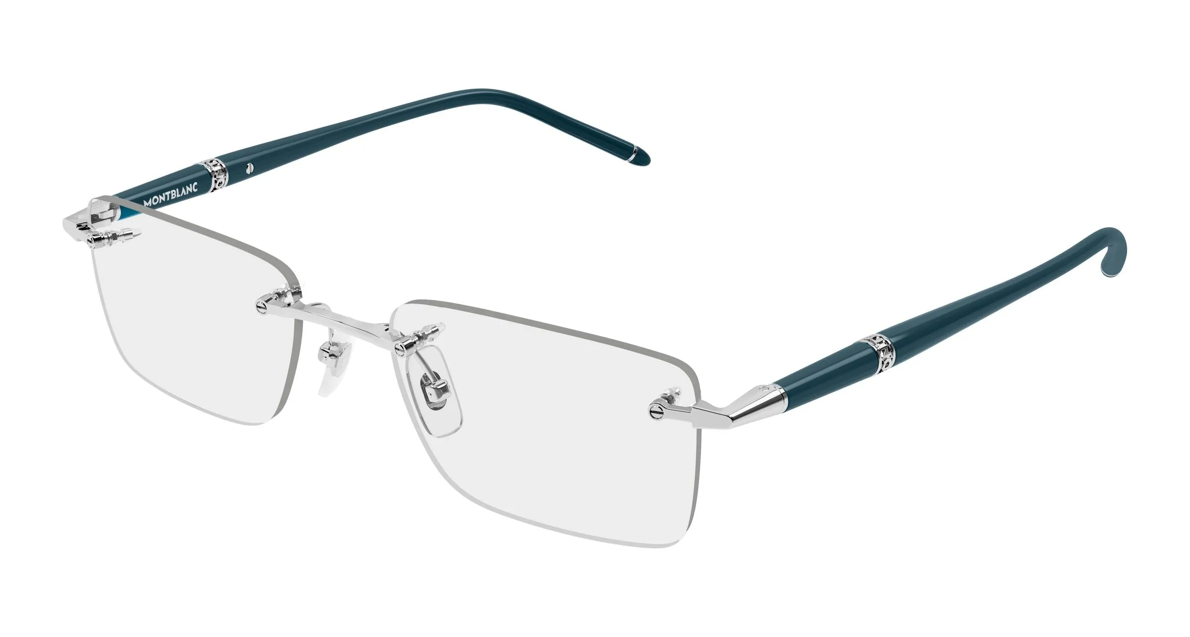 Montblanc MB0536O 002 Montature da vista Metallo Argento Trasparente Squadrata - immagine 1