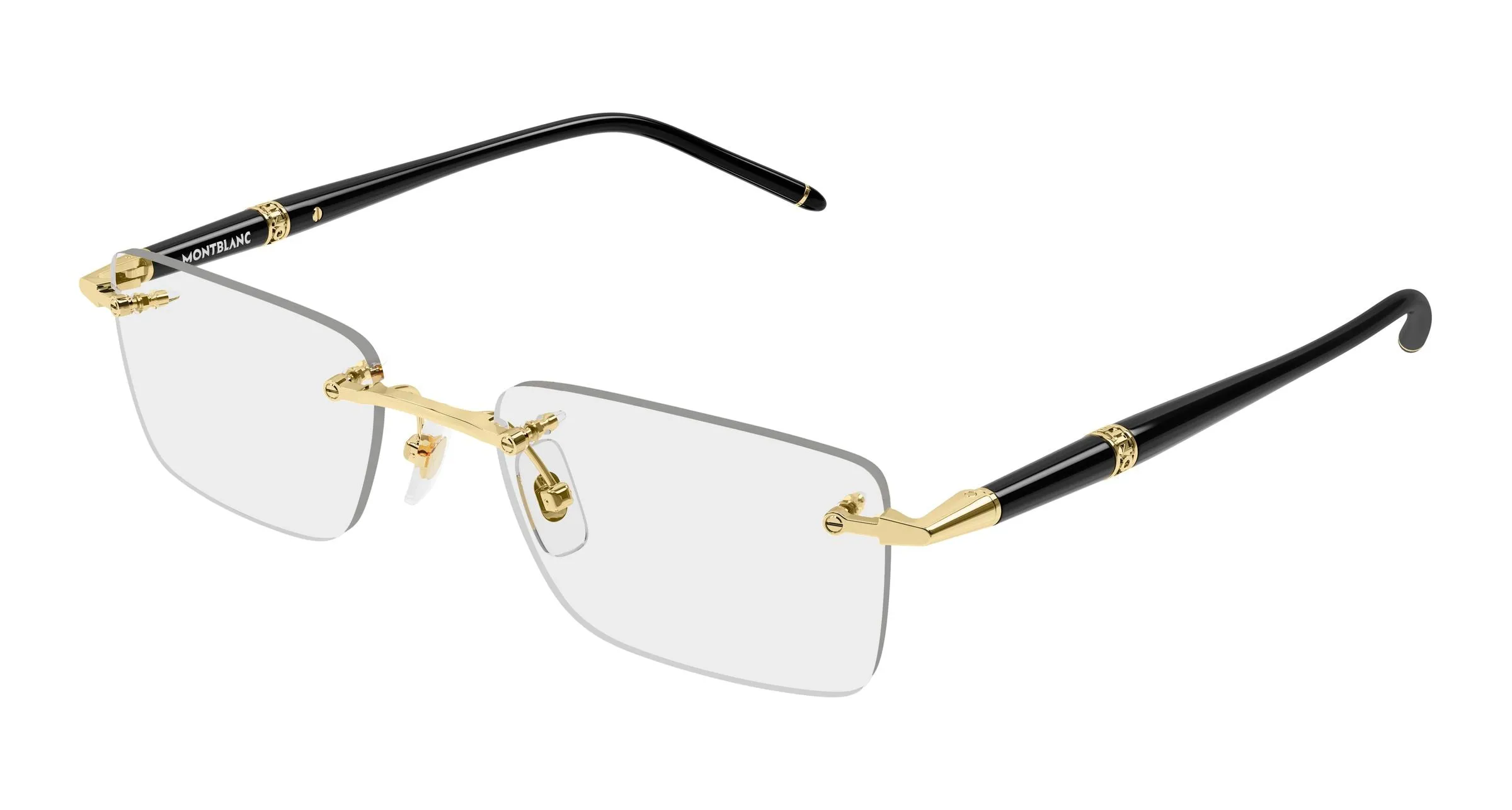 Montblanc MB0536O 001 Montature da vista Metallo Oro Trasparente Squadrata - immagine 1