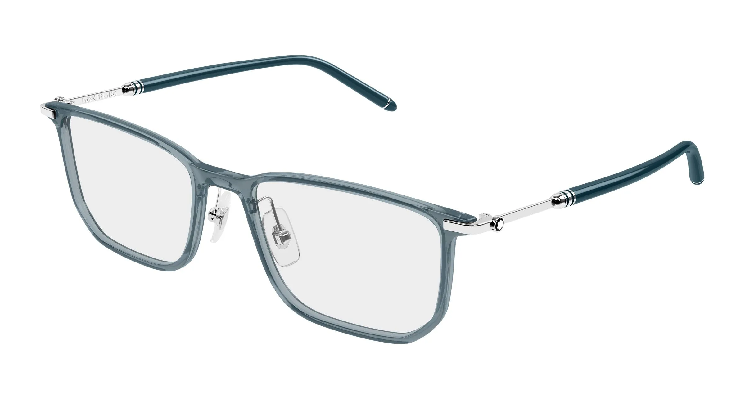 Montblanc MB0523O 003 Montature da vista Iniettato Grigio Trasparente Squadrata - immagine 1