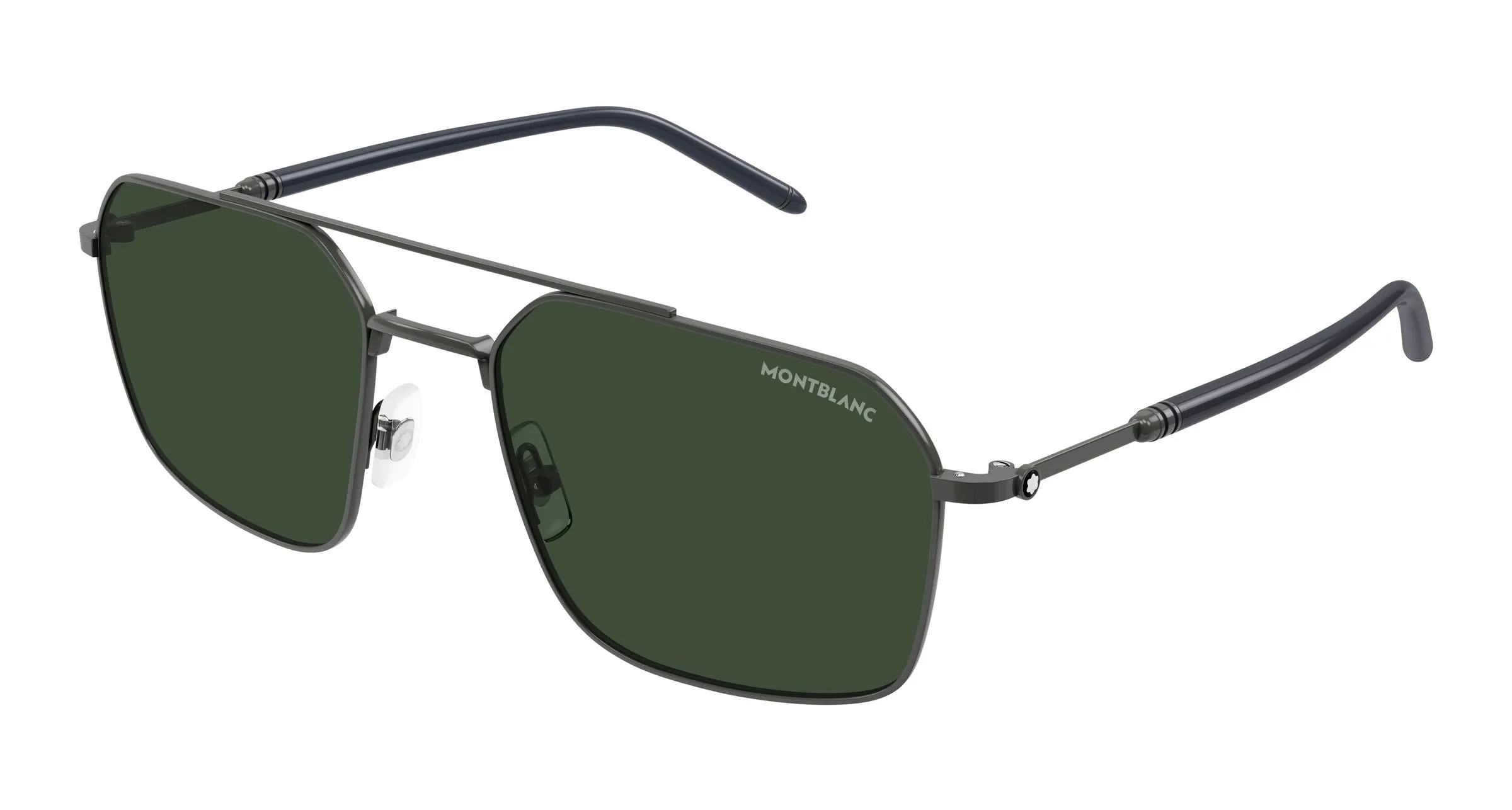 Montblanc MB0521S 004 Occhiali da sole Metallo Rutenio Verde Pilot - immagine 1