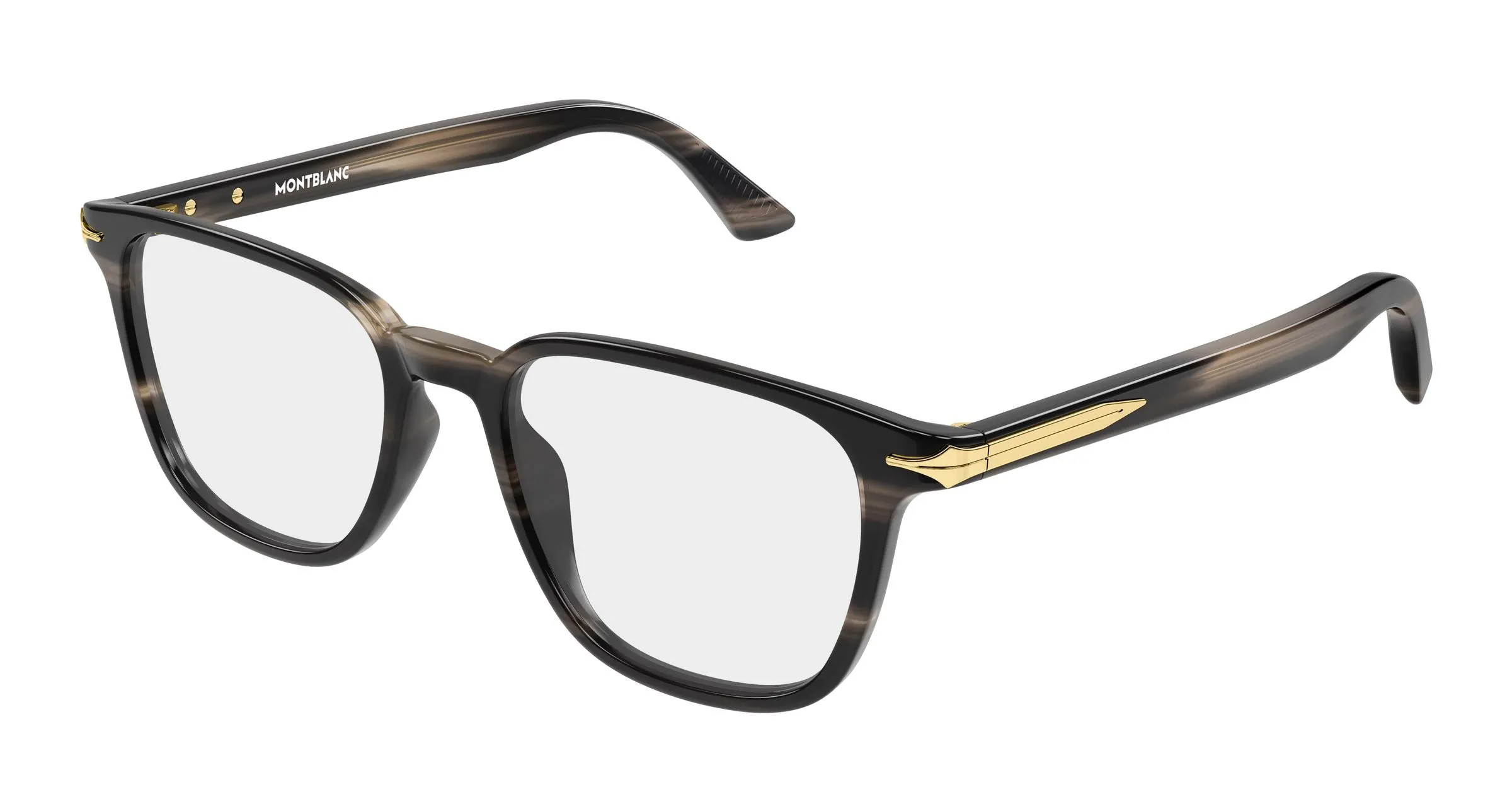 Montblanc MB0517O 003 Montature da vista Acetato Grigio Trasparente Squadrata - immagine 1